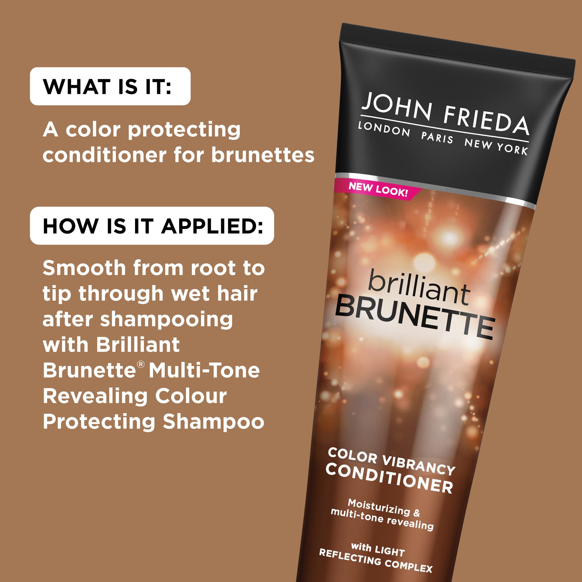 Foto 5 pulgar | Acondicionador John Frieda Brilliant Brunette Color 250 Ml - Venta Internacional.