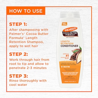 Foto 4 | Acondicionador Palmer's, Manteca De Cacao Y Biotina, Retención De Longitud, 400 Ml - Venta Internacional.