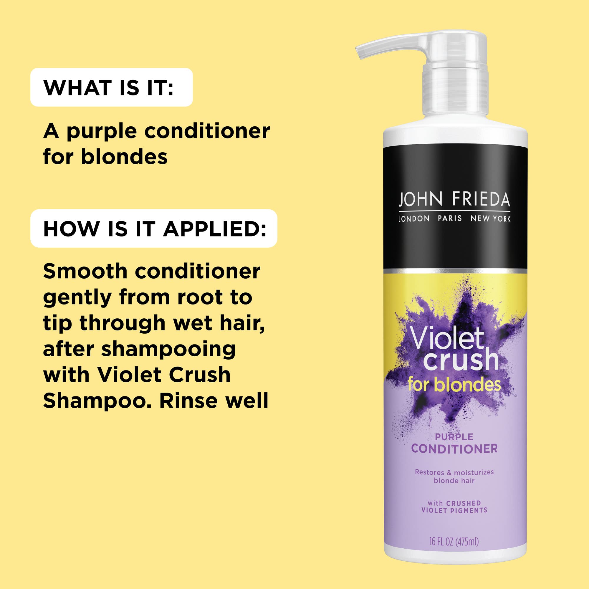 Foto 6 pulgar | Acondicionador John Frieda Violet Crush Purple 473 Ml - Venta Internacional.
