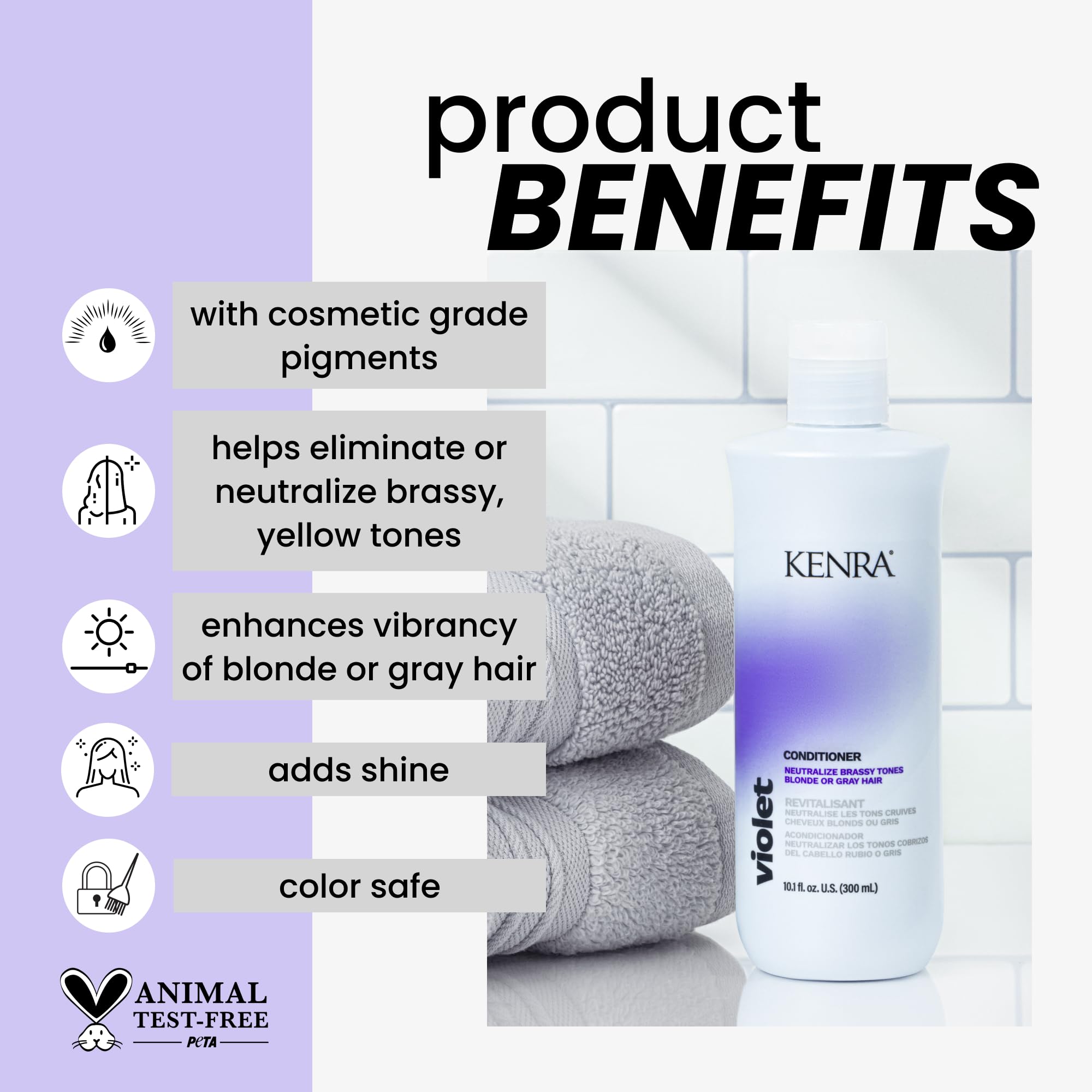 Foto 3 pulgar | Acondicionador Kenra Violet Elimina Los Tonos Cobrizos, 300 Ml - Venta Internacional.