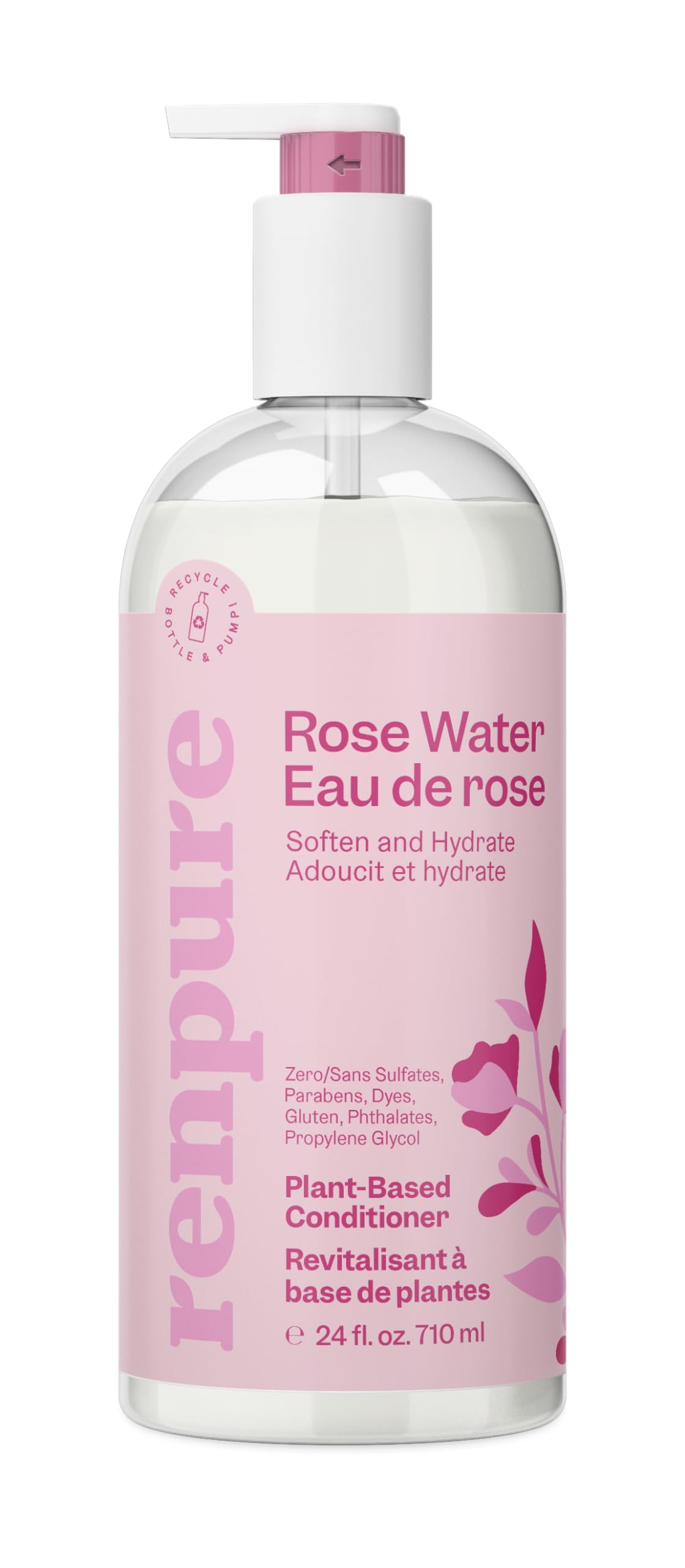 Foto 2 pulgar | Acondicionador Renpure Rose Water (710 Ml), Calma El Cuero Cabelludo E Hidrata El Cabello - Venta Internacional.