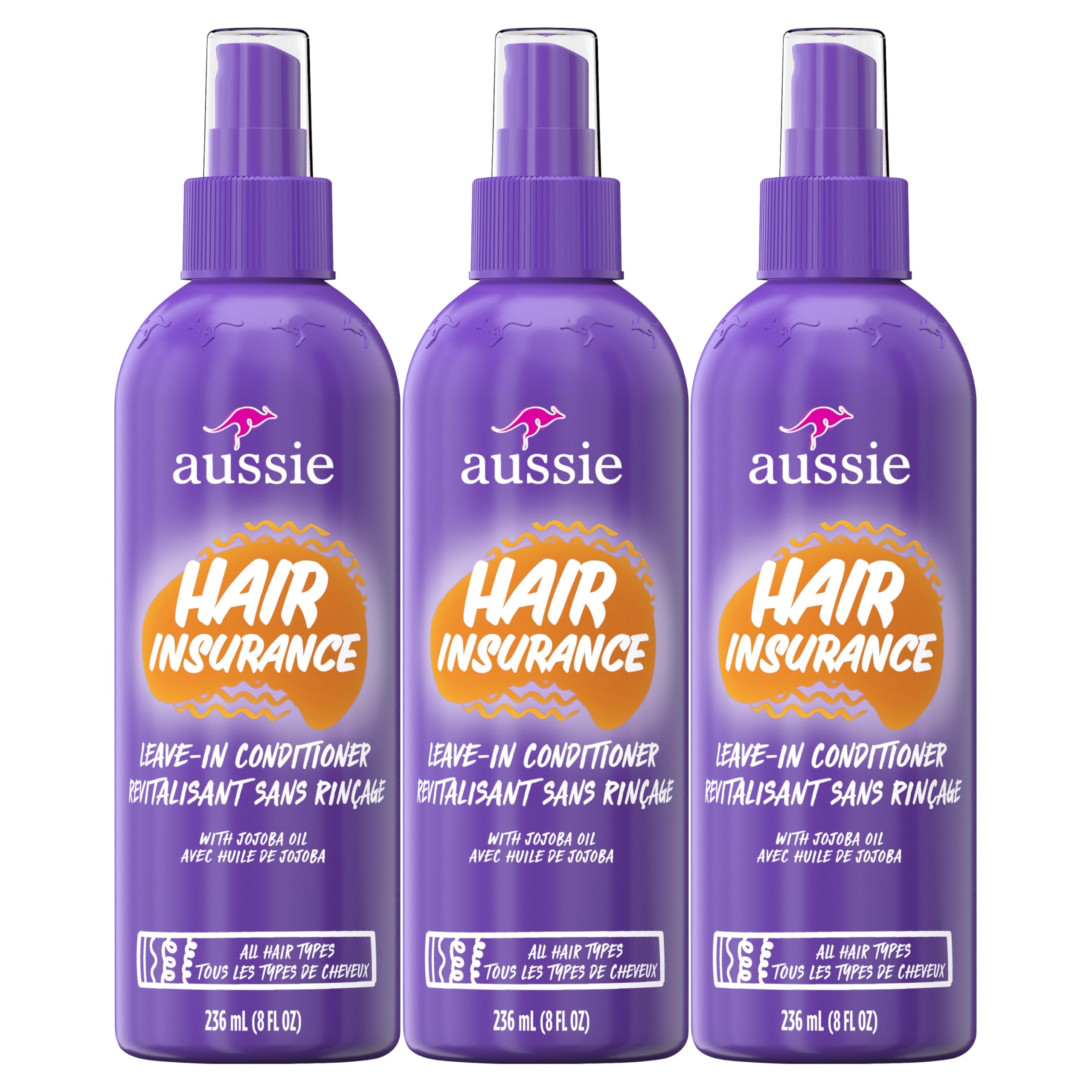 Foto 2 pulgar | Spray Acondicionador Sin Enjuague Aussie Hair Insurance 240 Ml X3 - Venta Internacional.