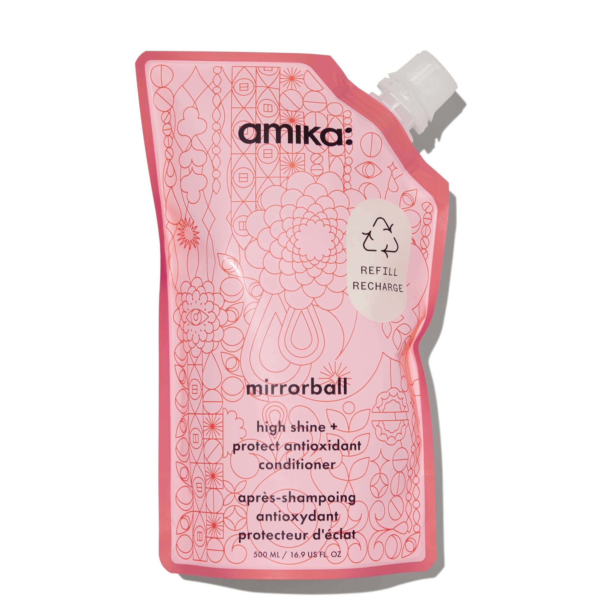 Foto 2 pulgar | Acondicionador Amika Mirrorball High Shine + Protect 500 Ml - Venta Internacional.