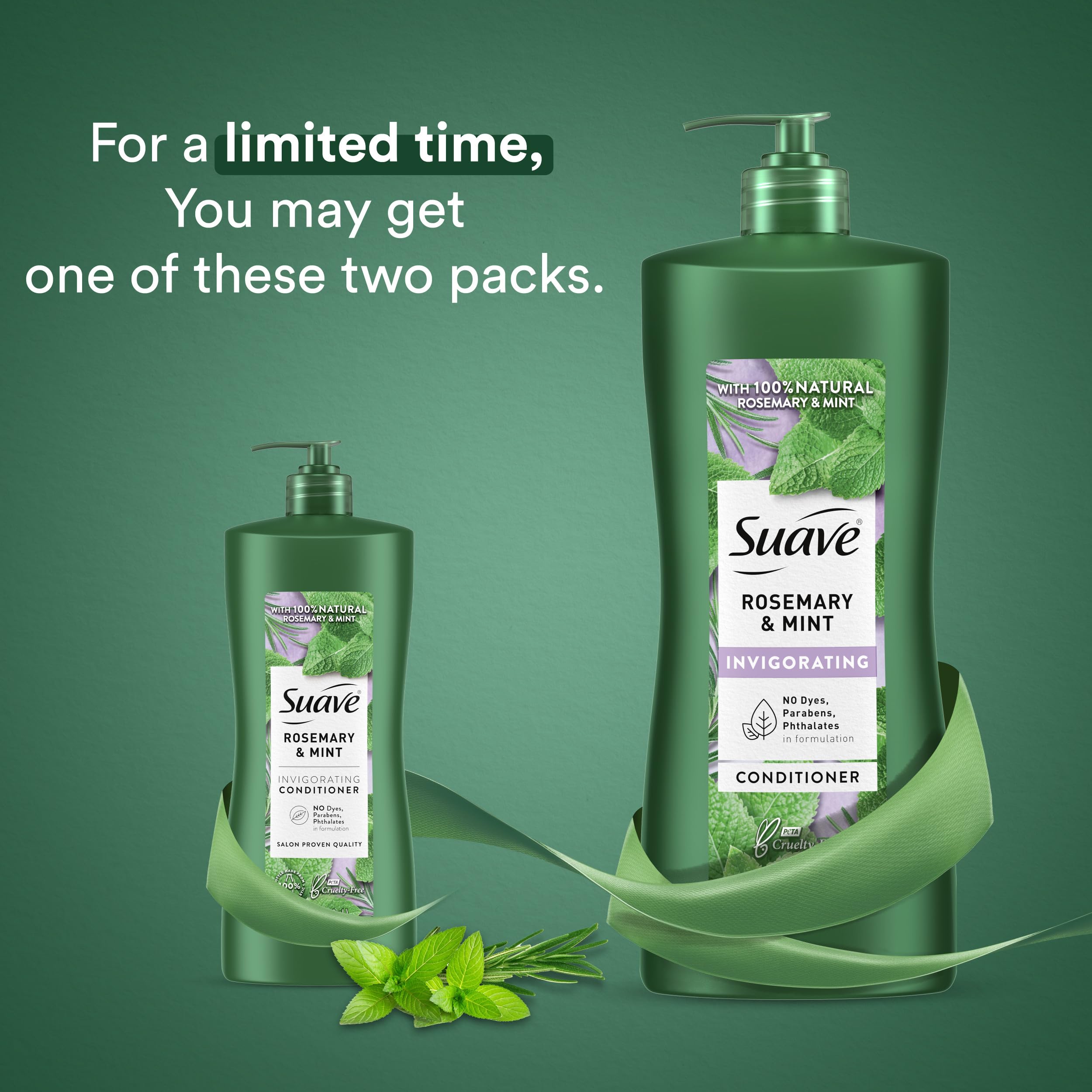 Foto 2 | Acondicionador Suave Natural De Romero Y Menta, 828 Ml, Paquete De 4 - Venta Internacional.