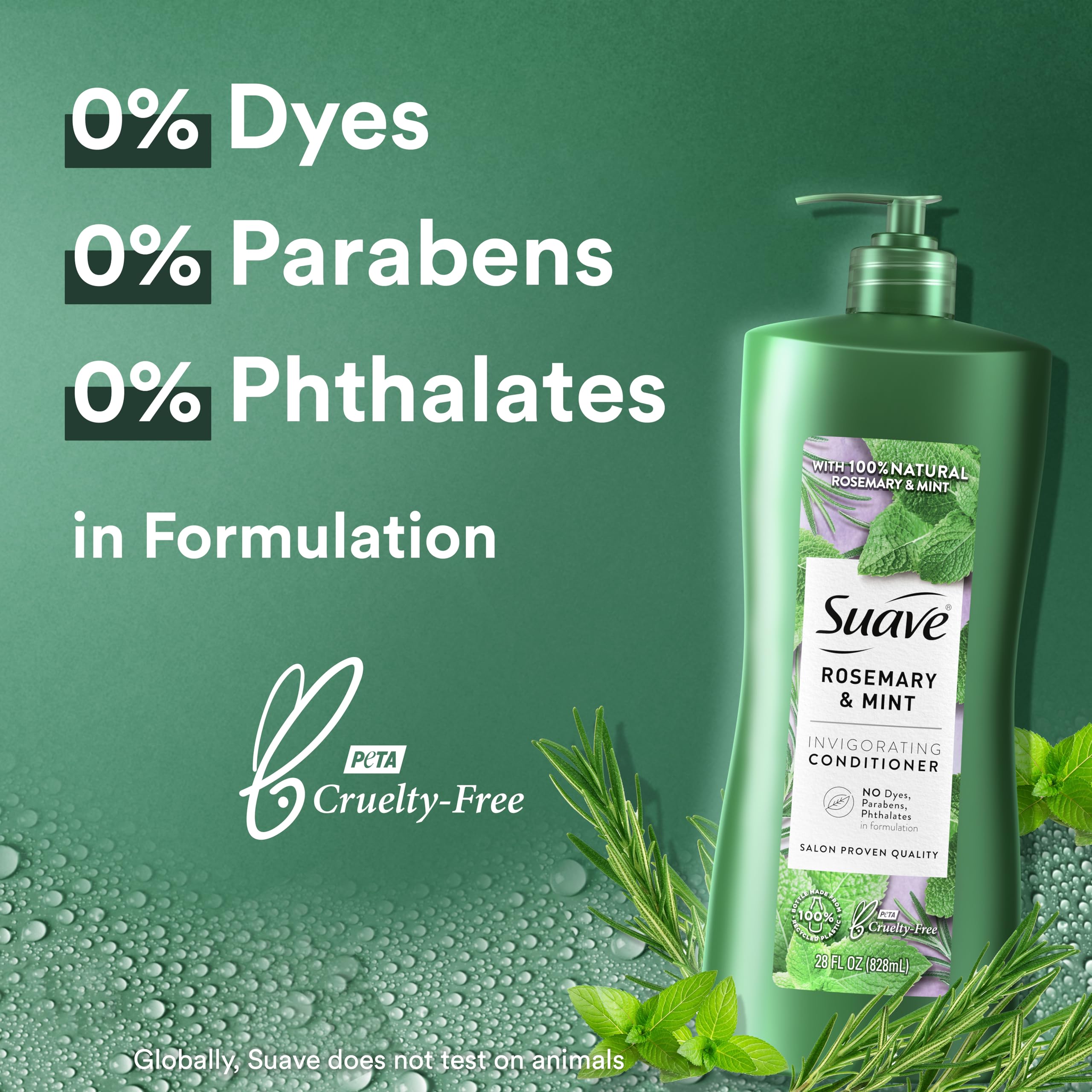 Foto 7 | Acondicionador Suave Natural De Romero Y Menta, 828 Ml, Paquete De 4 - Venta Internacional.