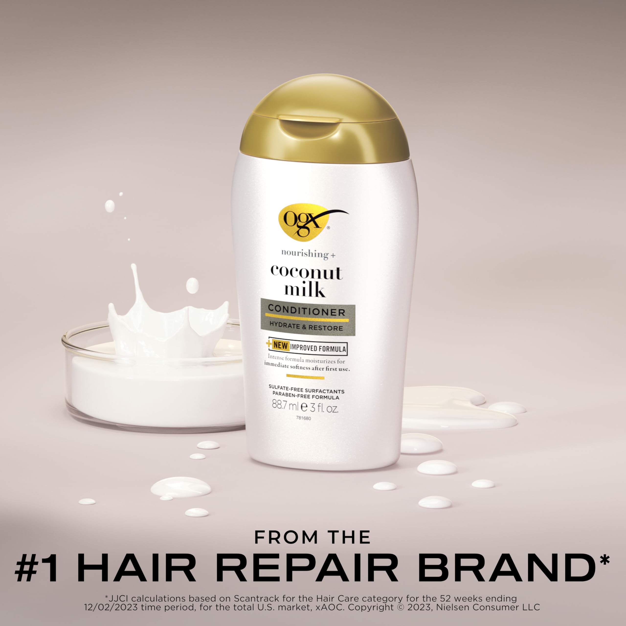 Foto 3 | Acondicionador Ogx Nourishing + Coconut Milk Hidratante 90 Ml - Venta Internacional.