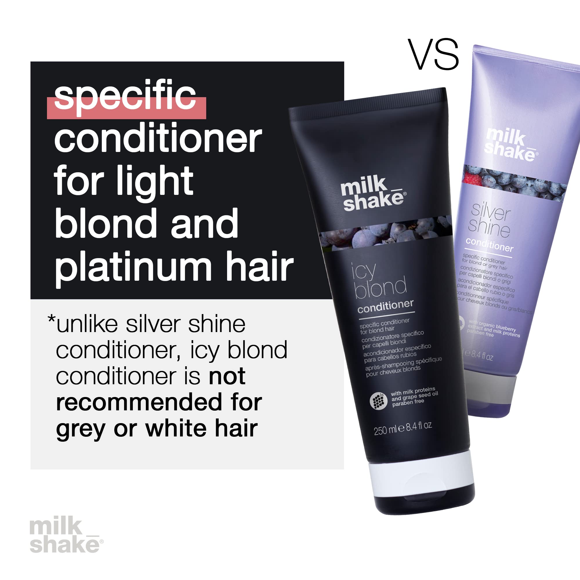 Foto 5 | Acondicionador Milk_shake Icy Blond Black Pigment 1000 Ml - Venta Internacional.