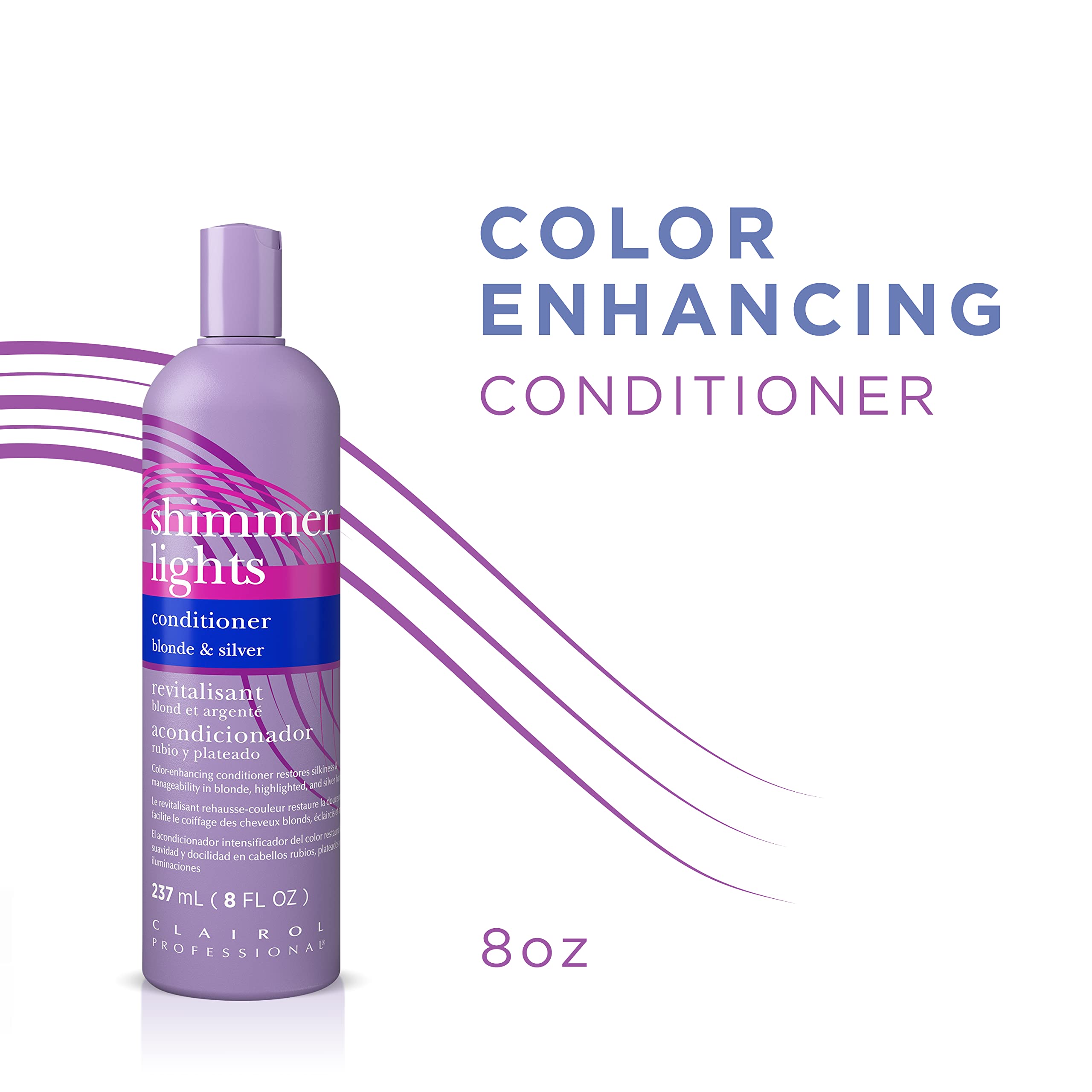 Foto 2 | Acondicionador Clairol Professional Shimmer Lights Purple 240 Ml - Venta Internacional.