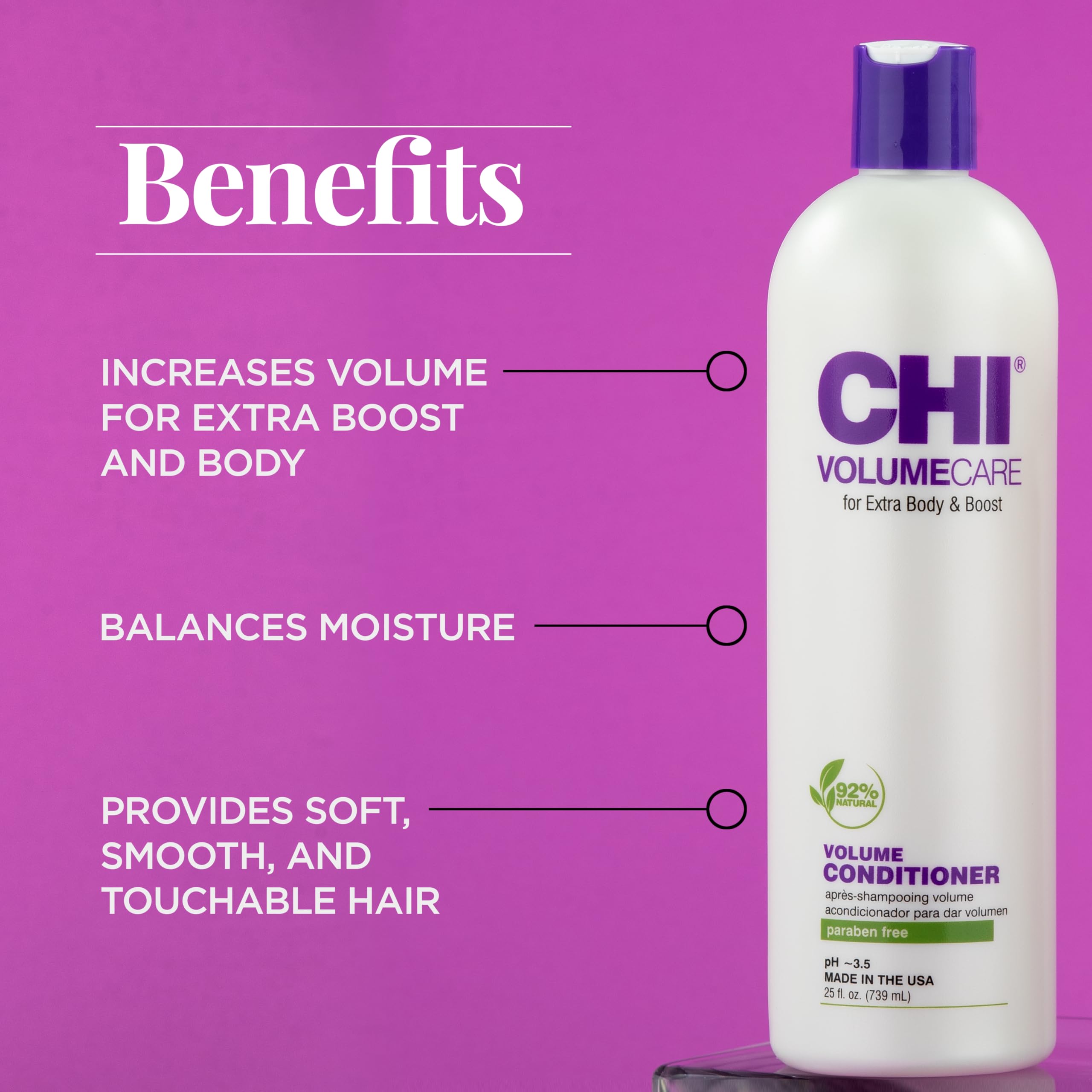 Foto 3 pulgar | Acondicionador Chi Volumecare, Voluminizador, 750 Ml, Sin Sulfatos Y Parabenos - Venta Internacional.