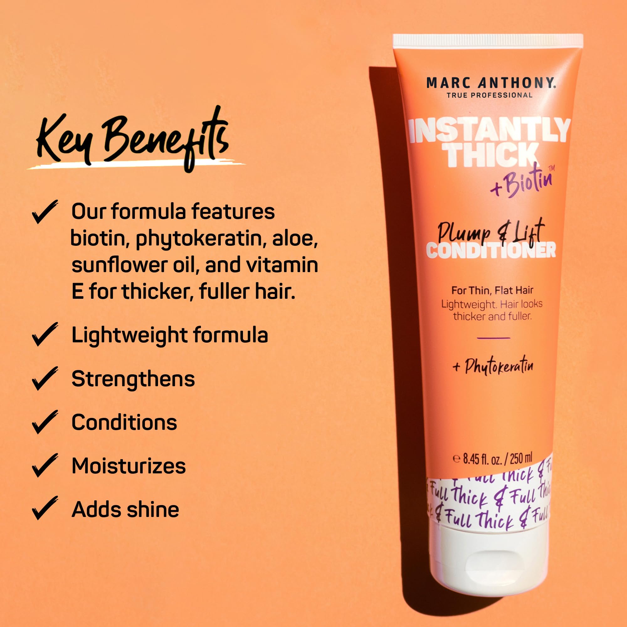 Foto 2 | Acondicionador Marc Anthony Instantly Thick Biotina 250 Ml - Venta Internacional.