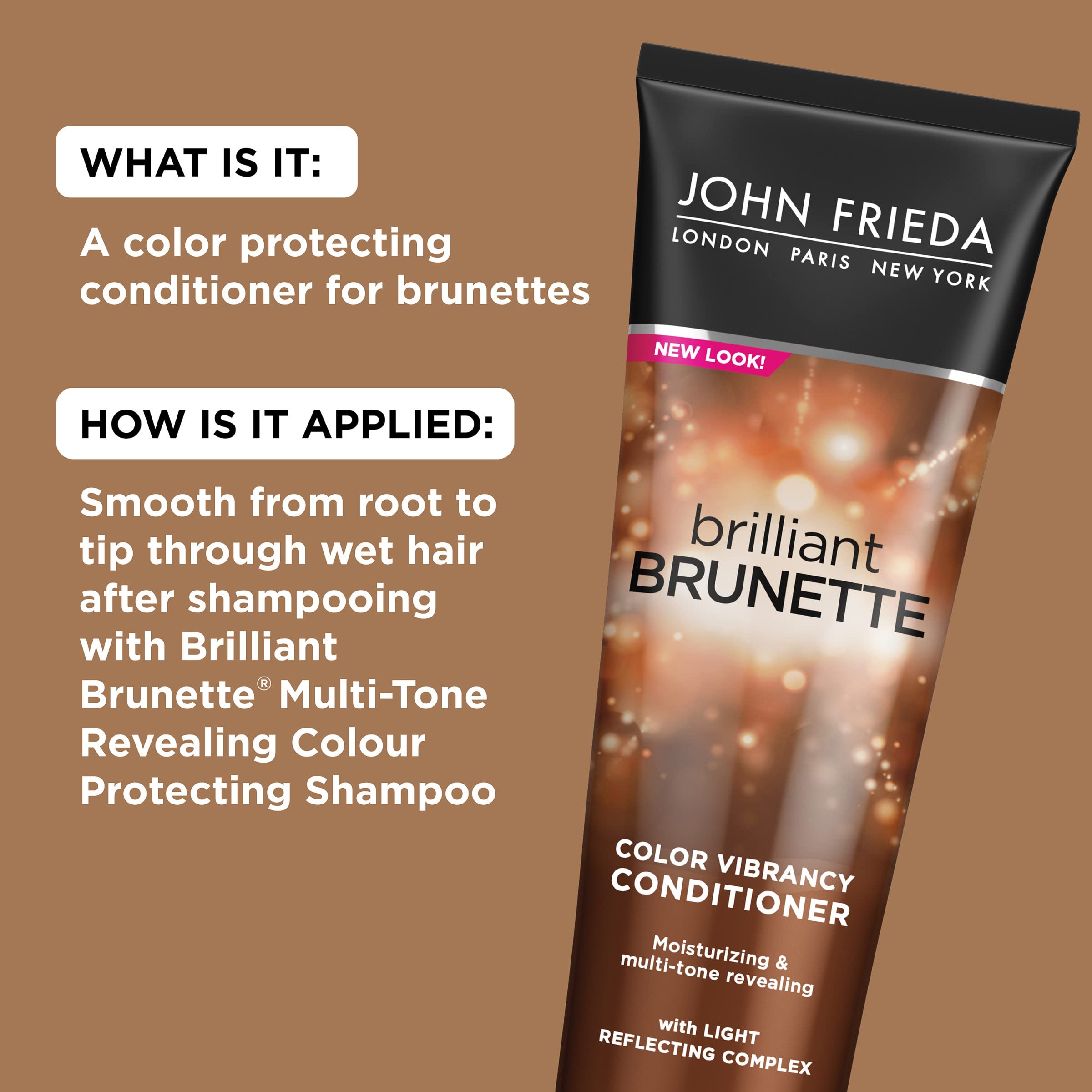 Foto 4 pulgar | Acondicionador John Frieda Brilliant Brunette Color 250 Ml - Venta Internacional.