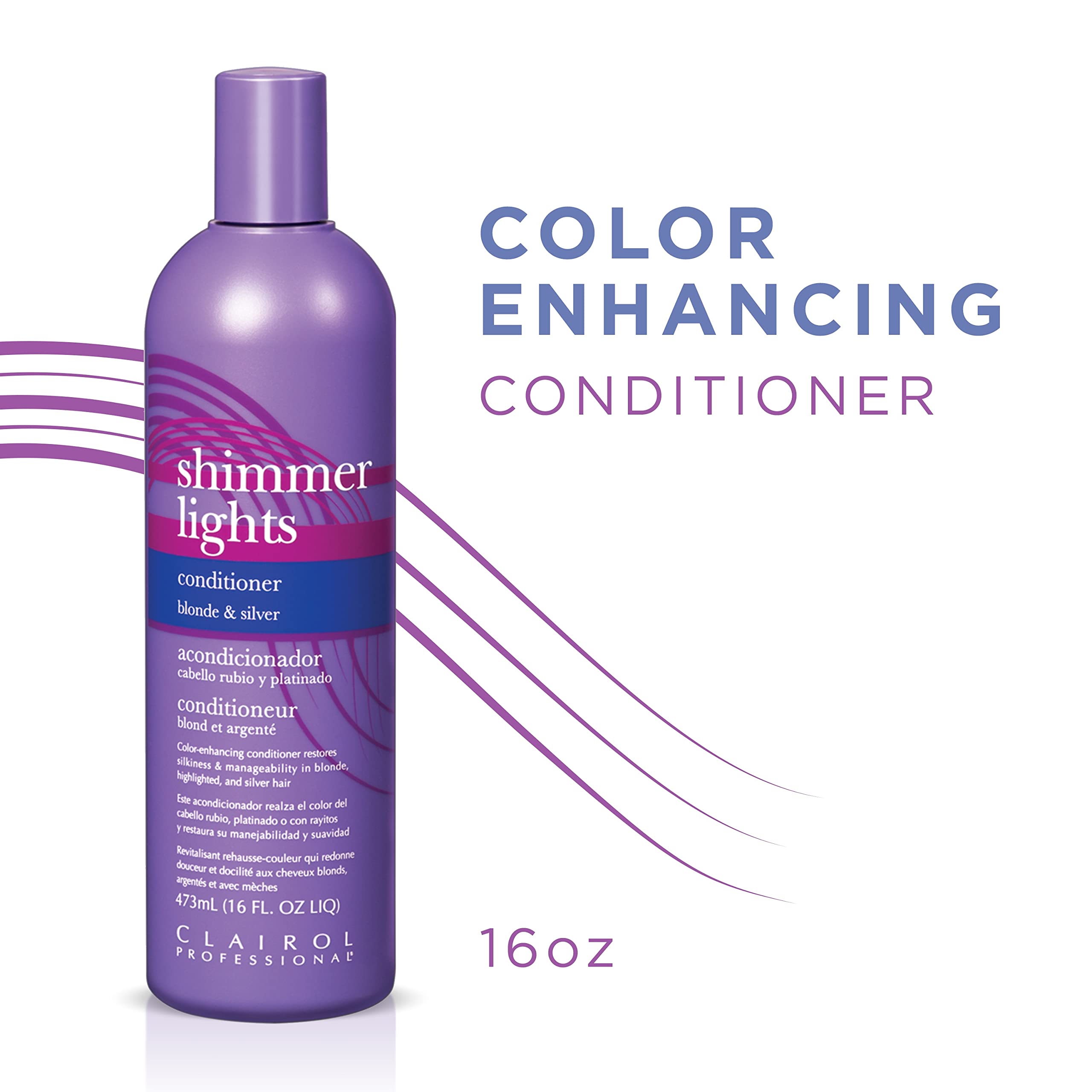 Foto 3 pulgar | Acondicionador Clairol Professional Shimmer Lights Purple 480 Ml - Venta Internacional.