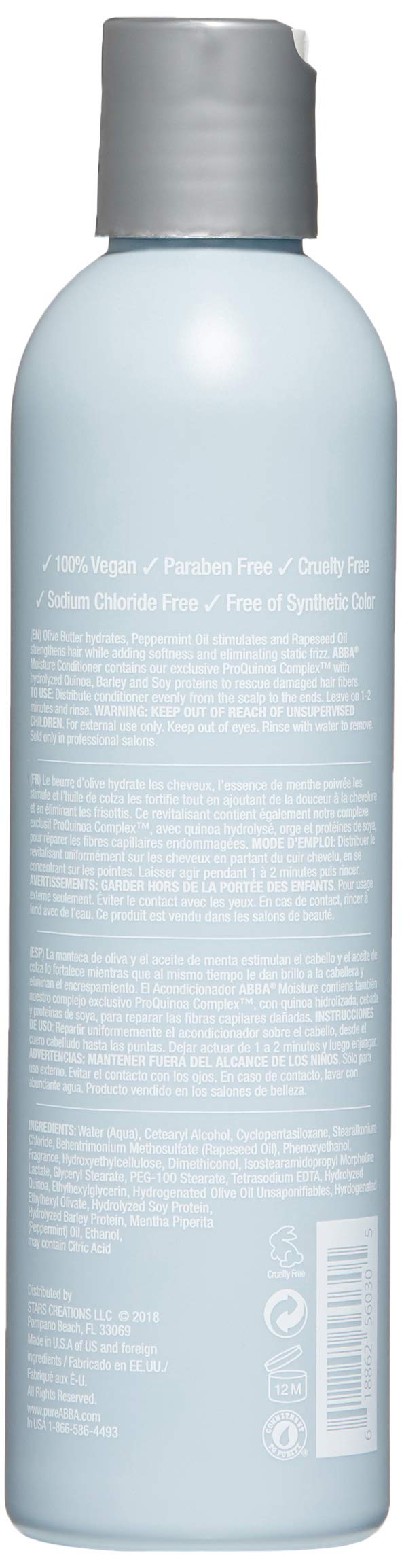 Foto 3 pulgar | Acondicionador Abba Moisture Con Mantequilla De Oliva Y Aceite De Menta 240 Ml - Venta Internacional.