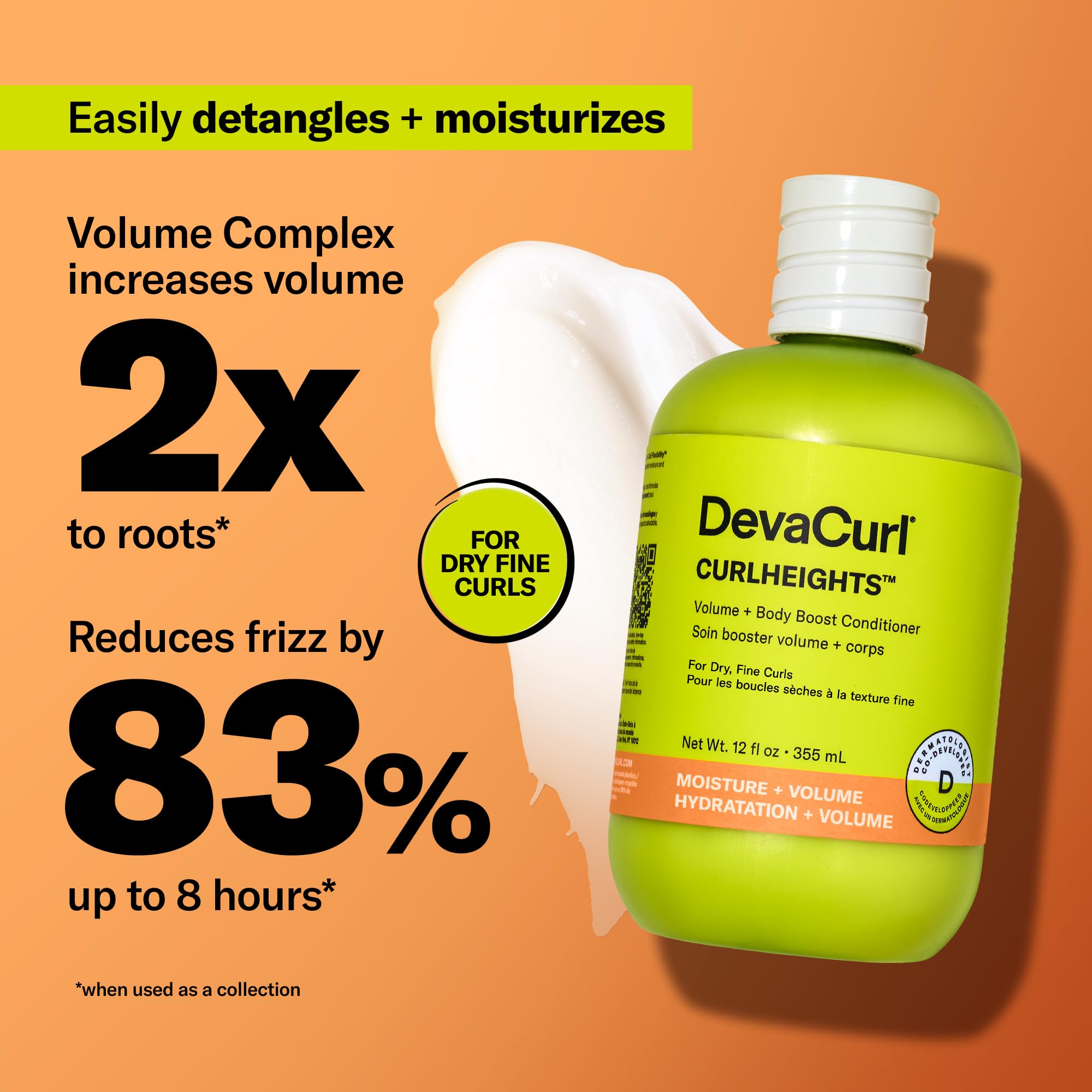 Foto 3 pulgar | Acondicionador Devacurl Curlheights Volume + Body Boost 360 Ml - Venta Internacional.