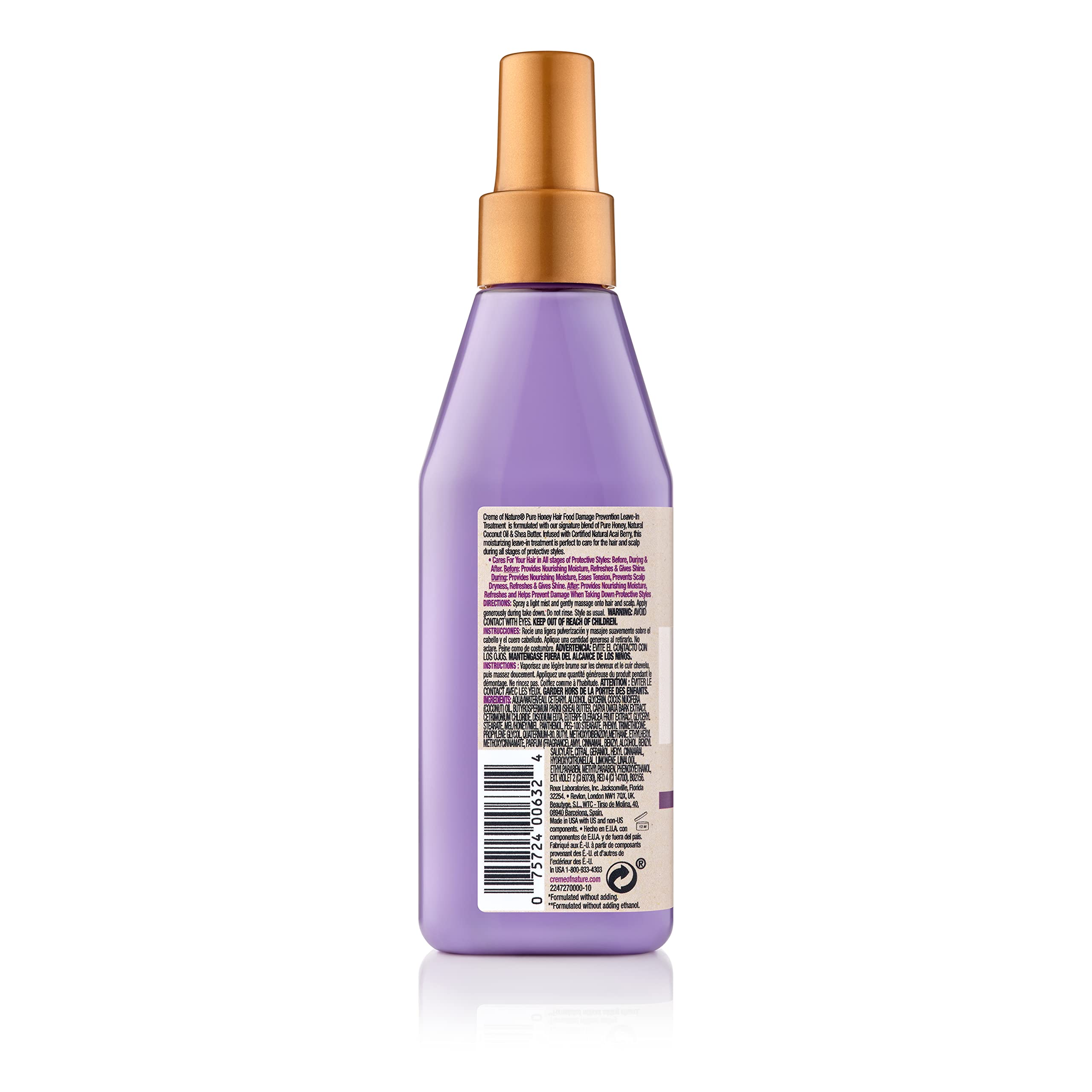 Foto 4 pulgar | Crema Nutritiva Para El Cabello Sin Enjuague, Miel Pura, 240 Ml - Venta Internacional.