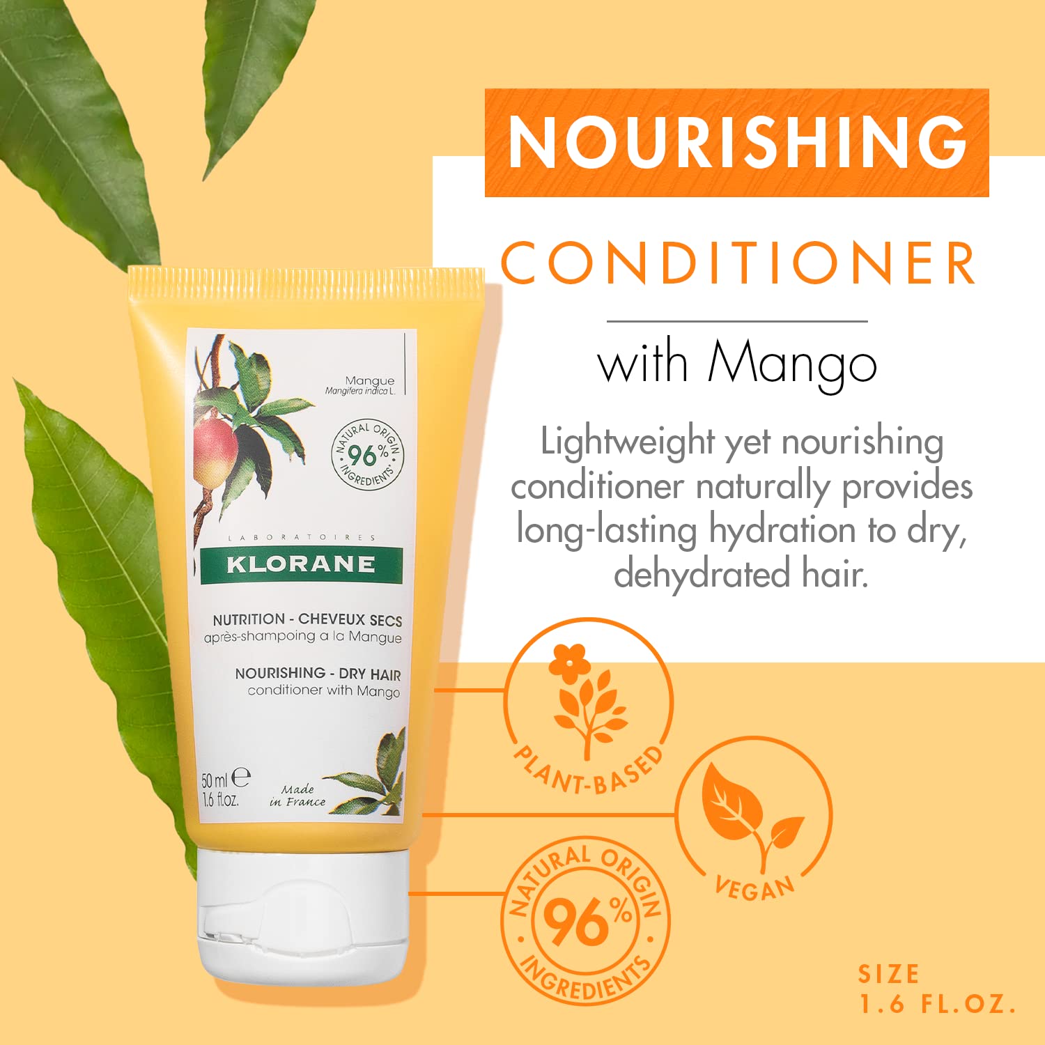 Foto 3 pulgar | Acondicionador Klorane Nourishing con Mantequilla de Mango 50 ml para Cabello Seco - Venta Internacional
