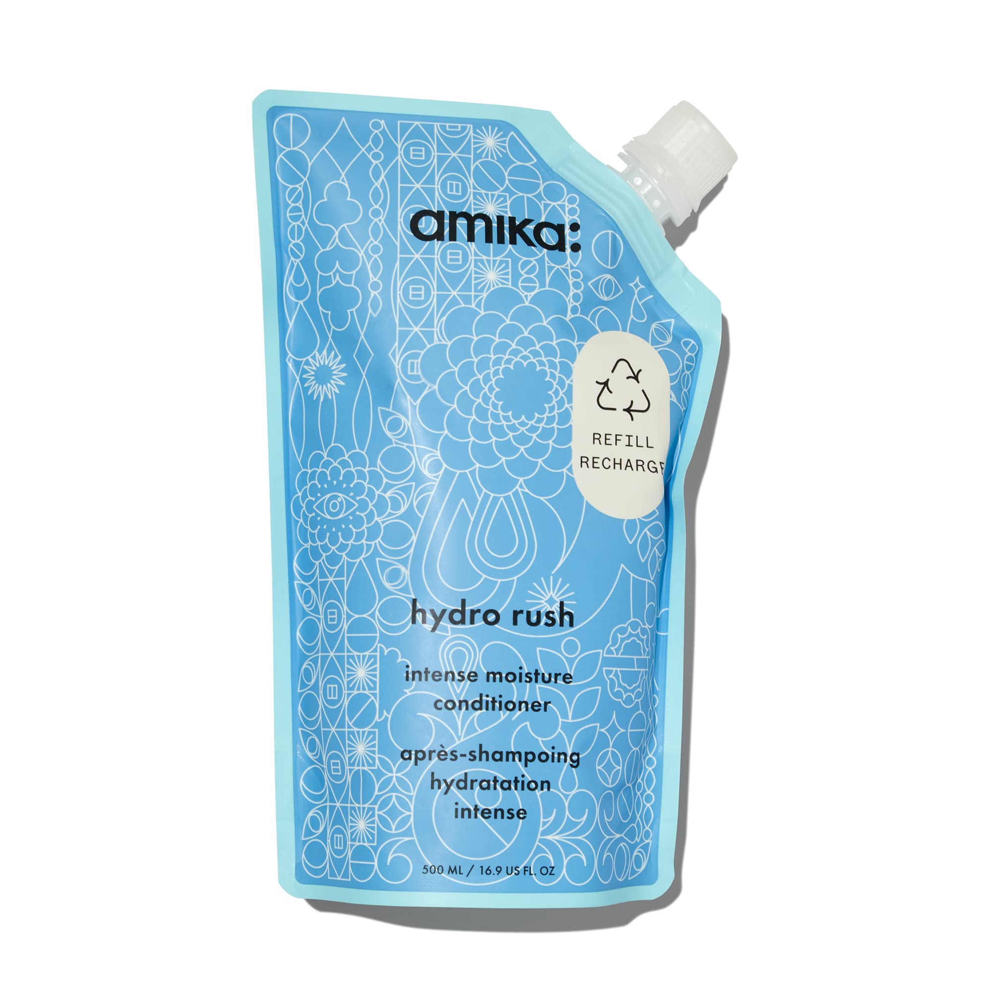 Foto 2 pulgar | Acondicionador Amika Hydro Rush Hidratación Intensa 500 Ml - Venta Internacional.