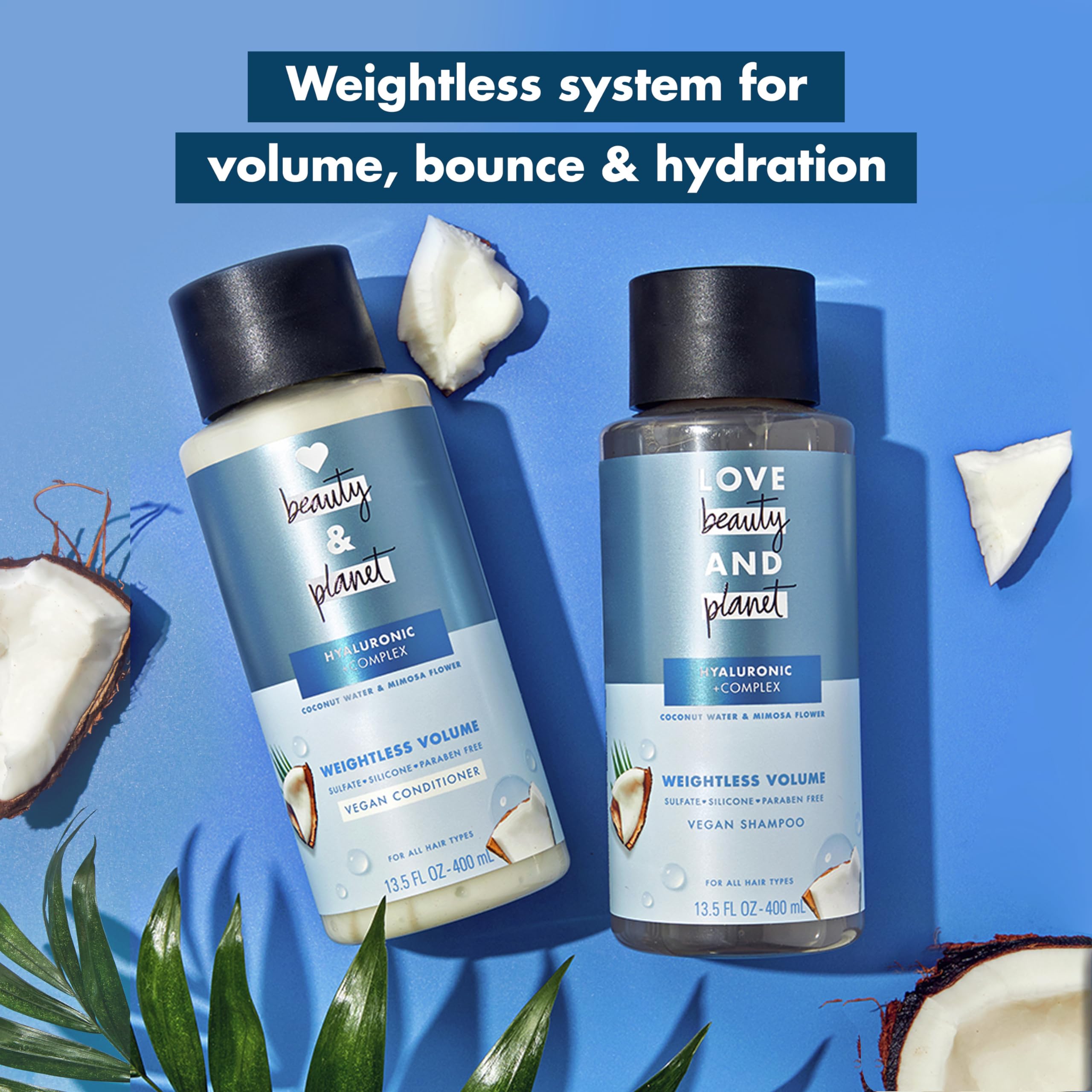Foto 7 pulgar | Acondicionador Love Beauty And Planet Weightless Volume 400 Ml - Venta Internacional.