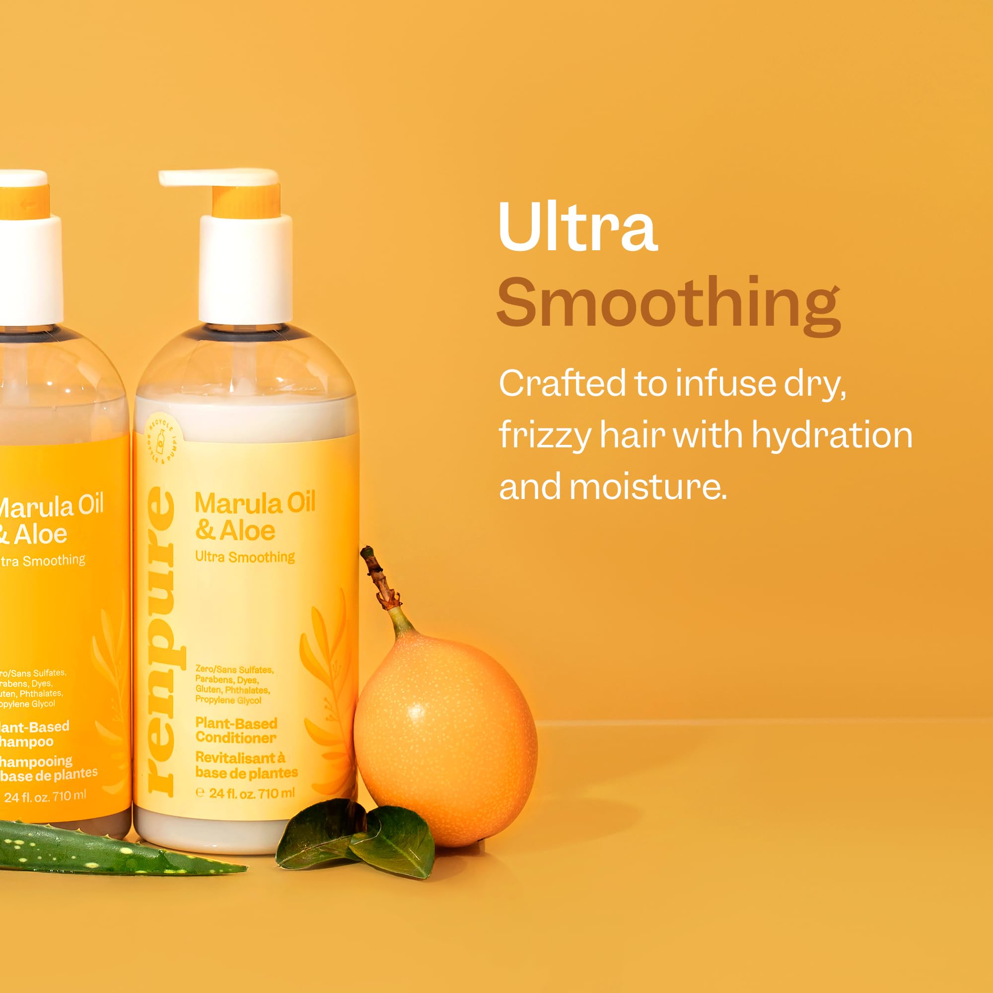 Foto 2 | Acondicionador Renpure, Aceite De Marula Y Aloe A Base De Plantas, 700 Ml - Venta Internacional.