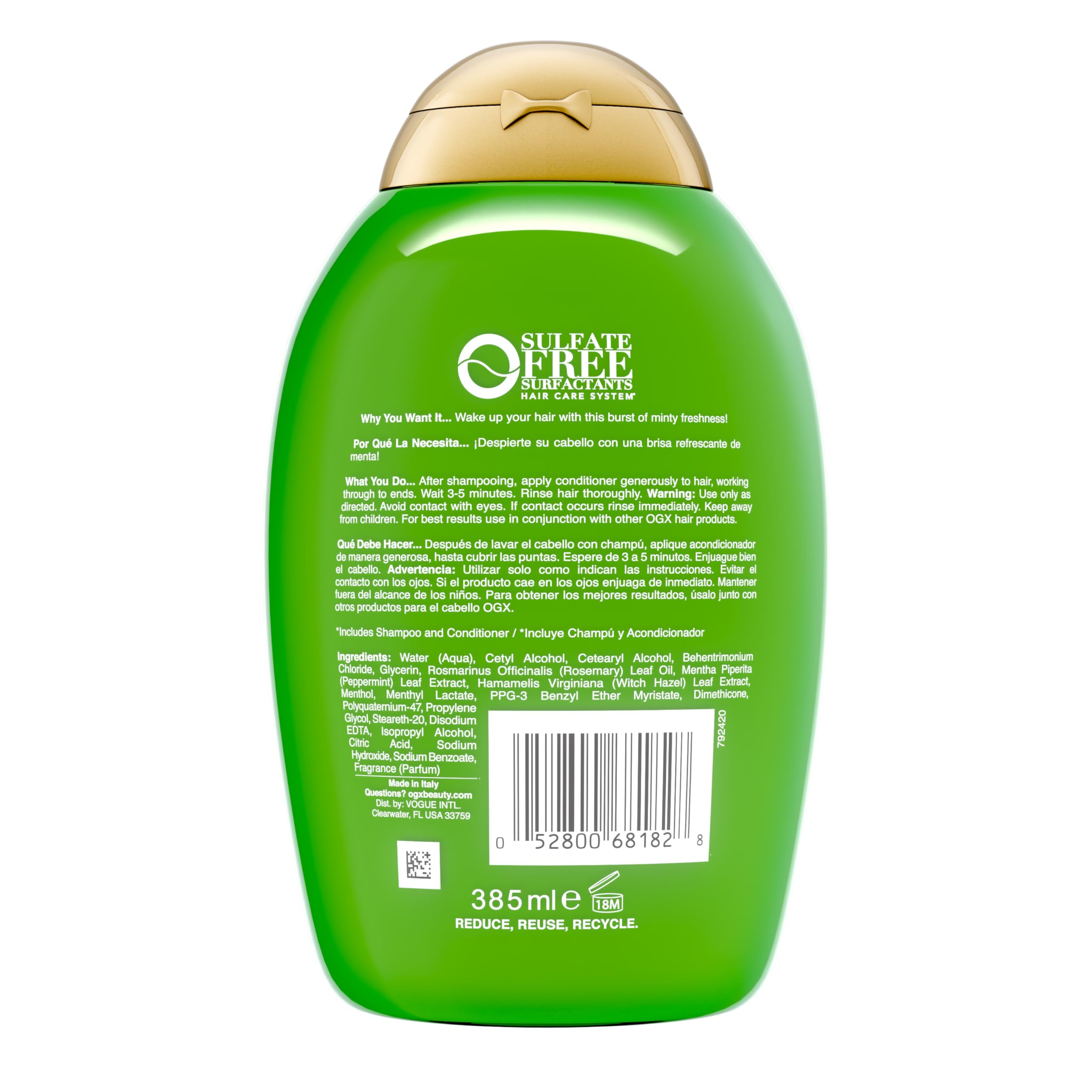 Foto 6 pulgar | Acondicionador Ogx Extra Strength Refreshing Scalp + Rosemary Mint 390 Ml - Venta Internacional.