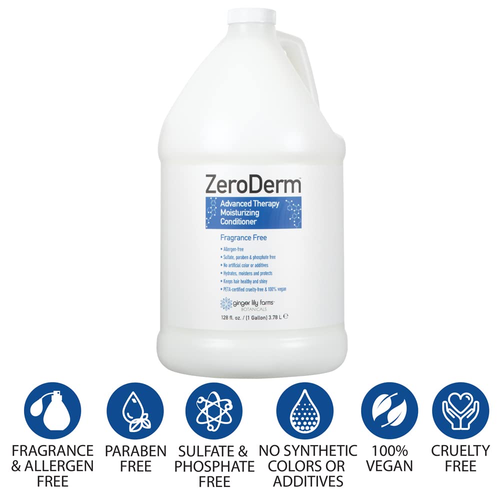 Foto 3 | Acondicionador Ginger Lily Farms Zeroderm, 1 Galón, 1280 Ml, Vegano - Venta Internacional.