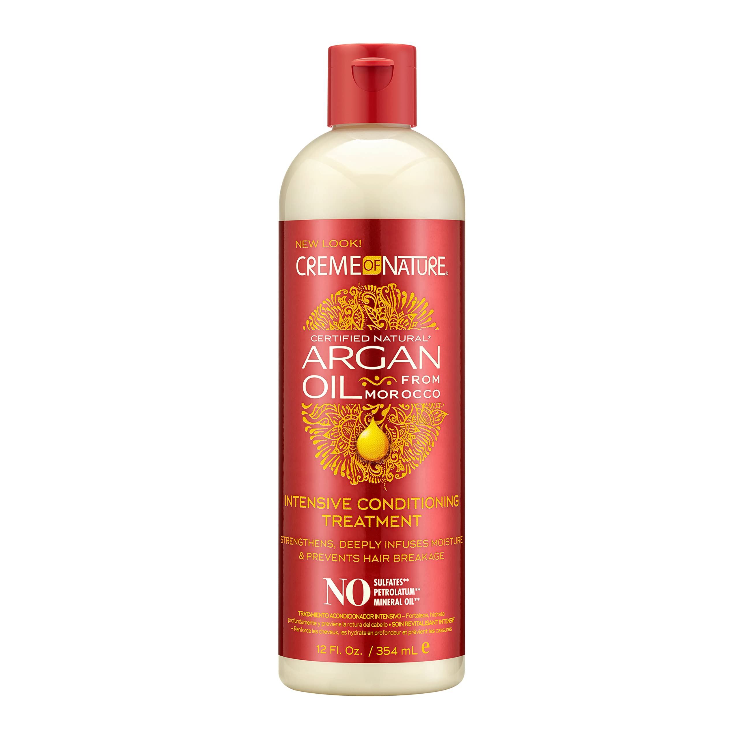 Tratamiento Acondicionador Creme Of Nature Con Aceite De Argán, 355 Ml - Venta Internacional.