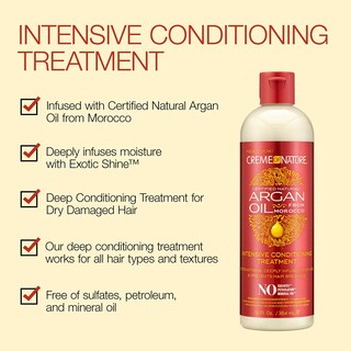 Foto 2 | Tratamiento Acondicionador Creme Of Nature Con Aceite De Argán, 355 Ml - Venta Internacional.