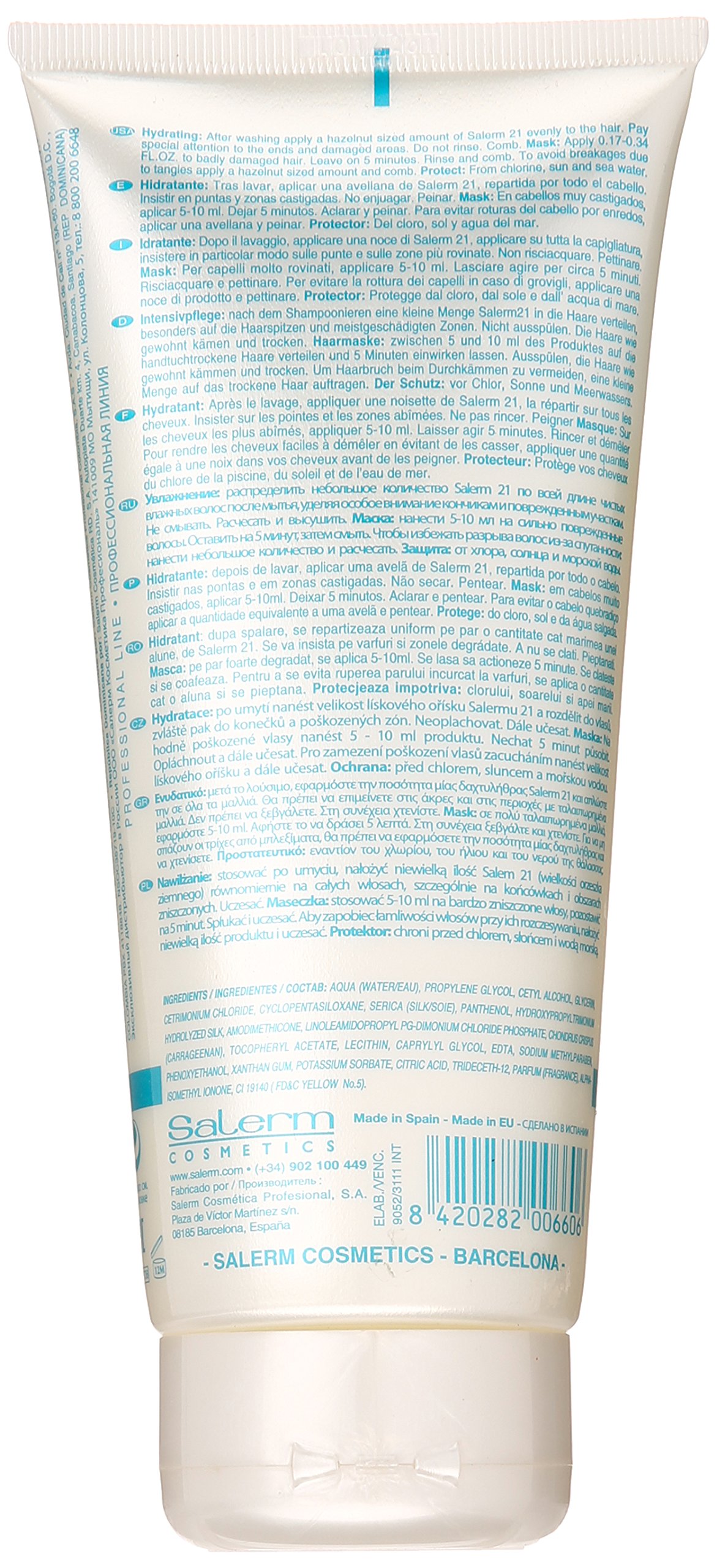Foto 3 pulgar | Acondicionador Sin Enjuague Salerm Cosmetics 21 B5 Silk Protein 200 Ml - Venta Internacional.
