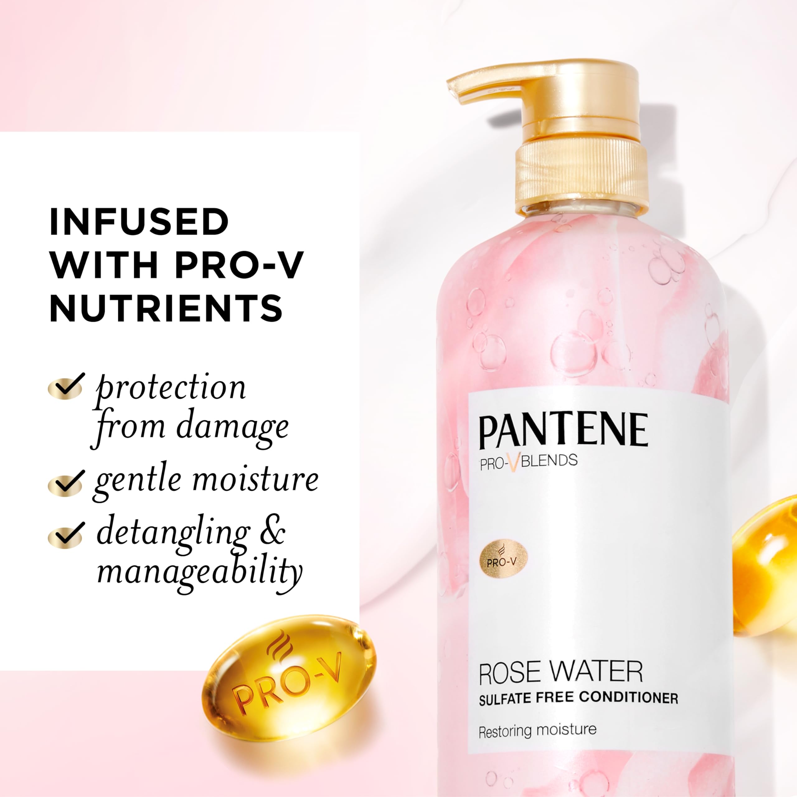 Foto 3 pulgar | Acondicionador Pantene Rose Water, 880 Ml, Suaviza El Color Tratado - Venta Internacional.