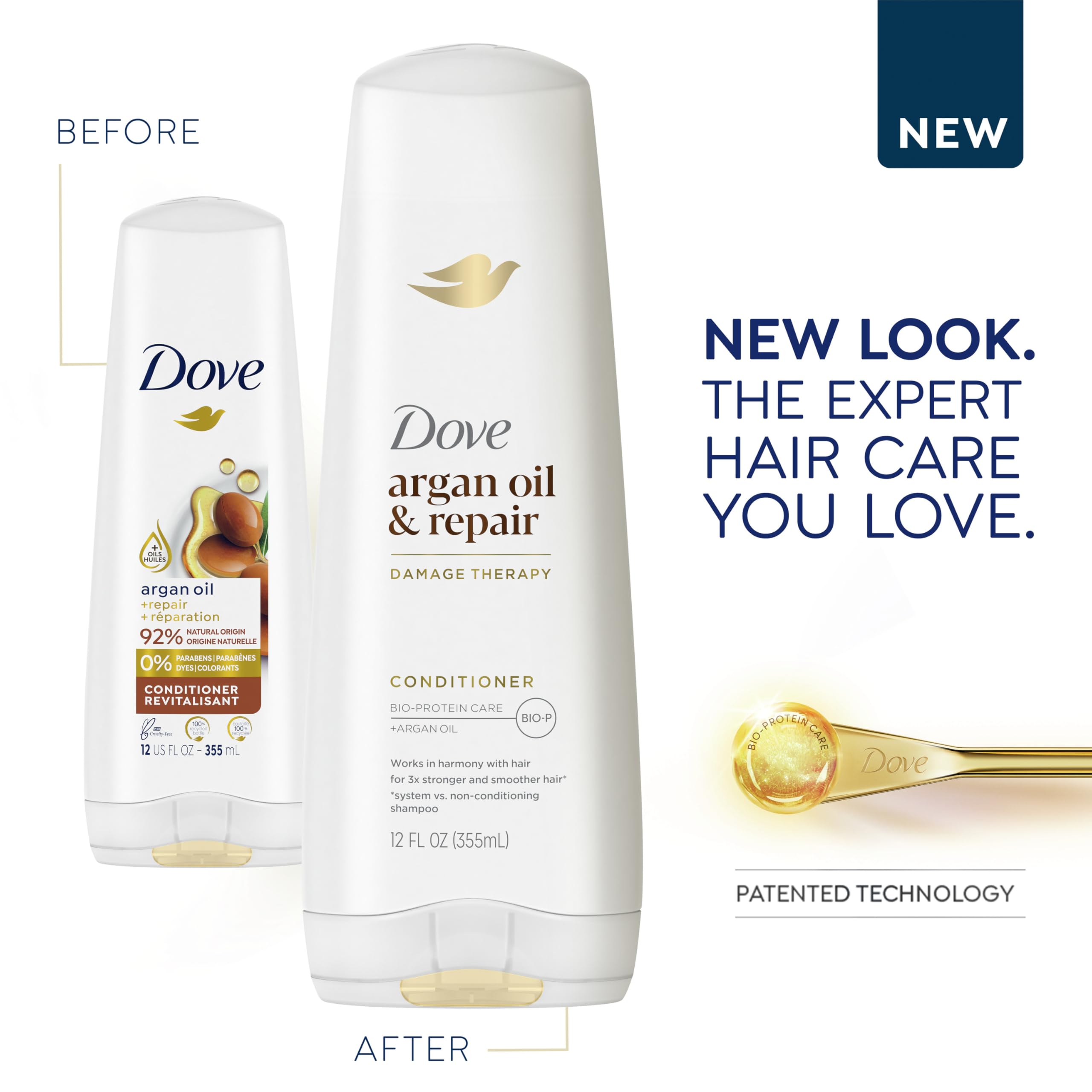 Foto 3 | Acondicionador Dove Con Aceite De Argán Y Reparación De Daños, 300 Ml, 92% Natural - Venta Internacional.