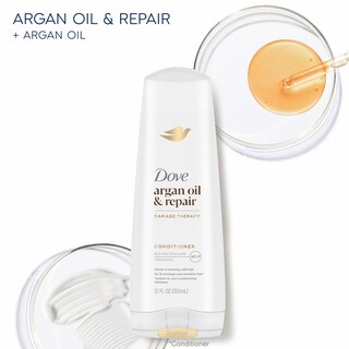 Foto 4 | Acondicionador Dove Con Aceite De Argán Y Reparación De Daños, 300 Ml, 92% Natural - Venta Internacional.