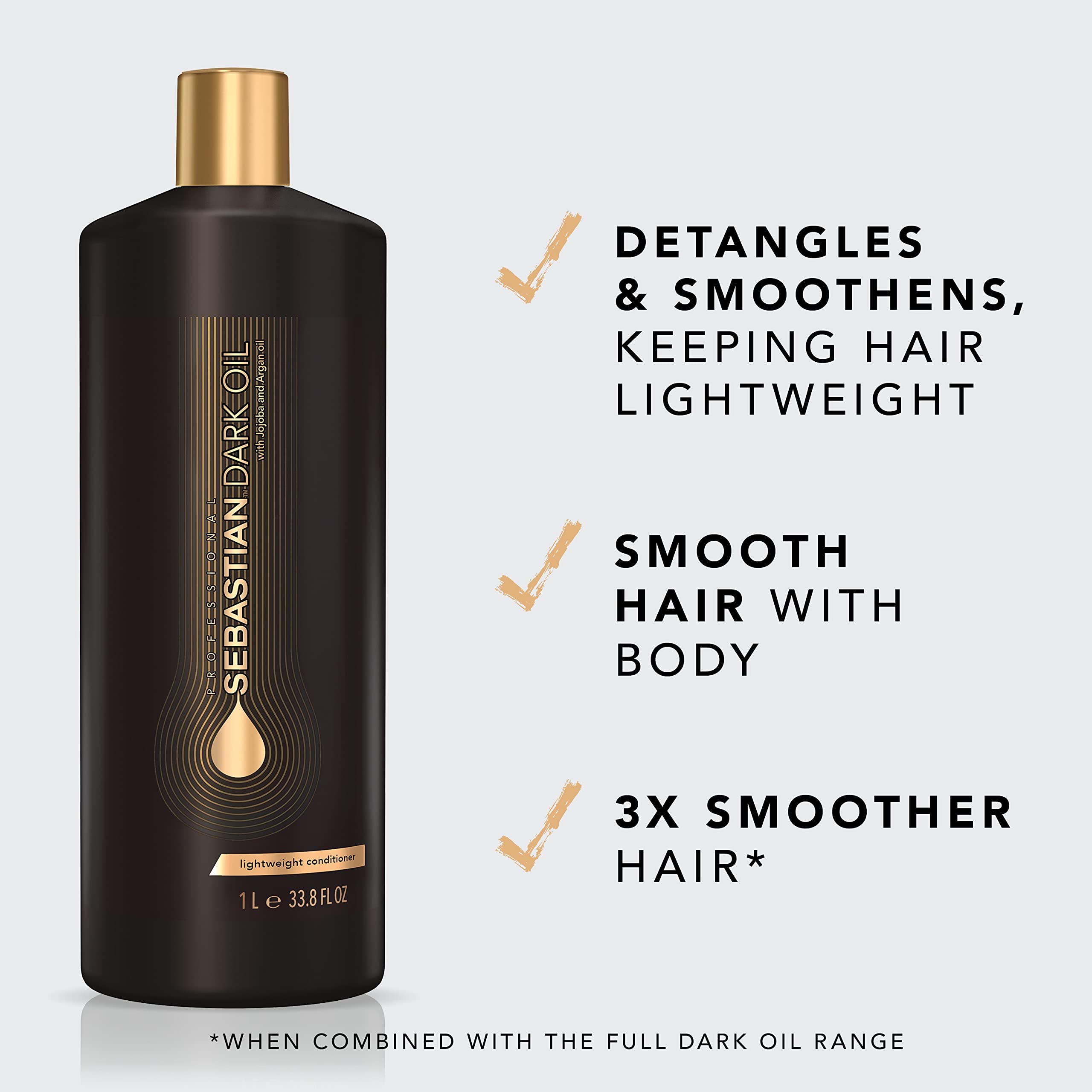 Foto 3 | Acondicionador Sebastian Dark Oil Lightweight, 1 Litro, Con Jojoba Y Argán - Venta Internacional.