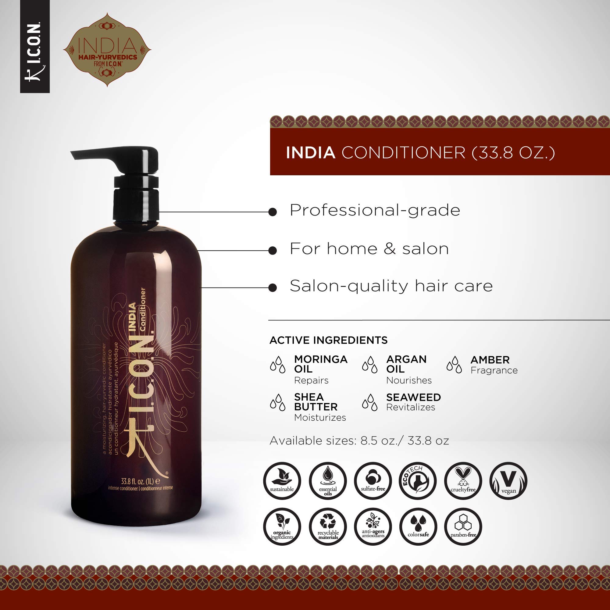 Foto 2 | Acondicionador K I.C.O.N. India Nutritivo y Fortalecedor 1l - Venta Internacional