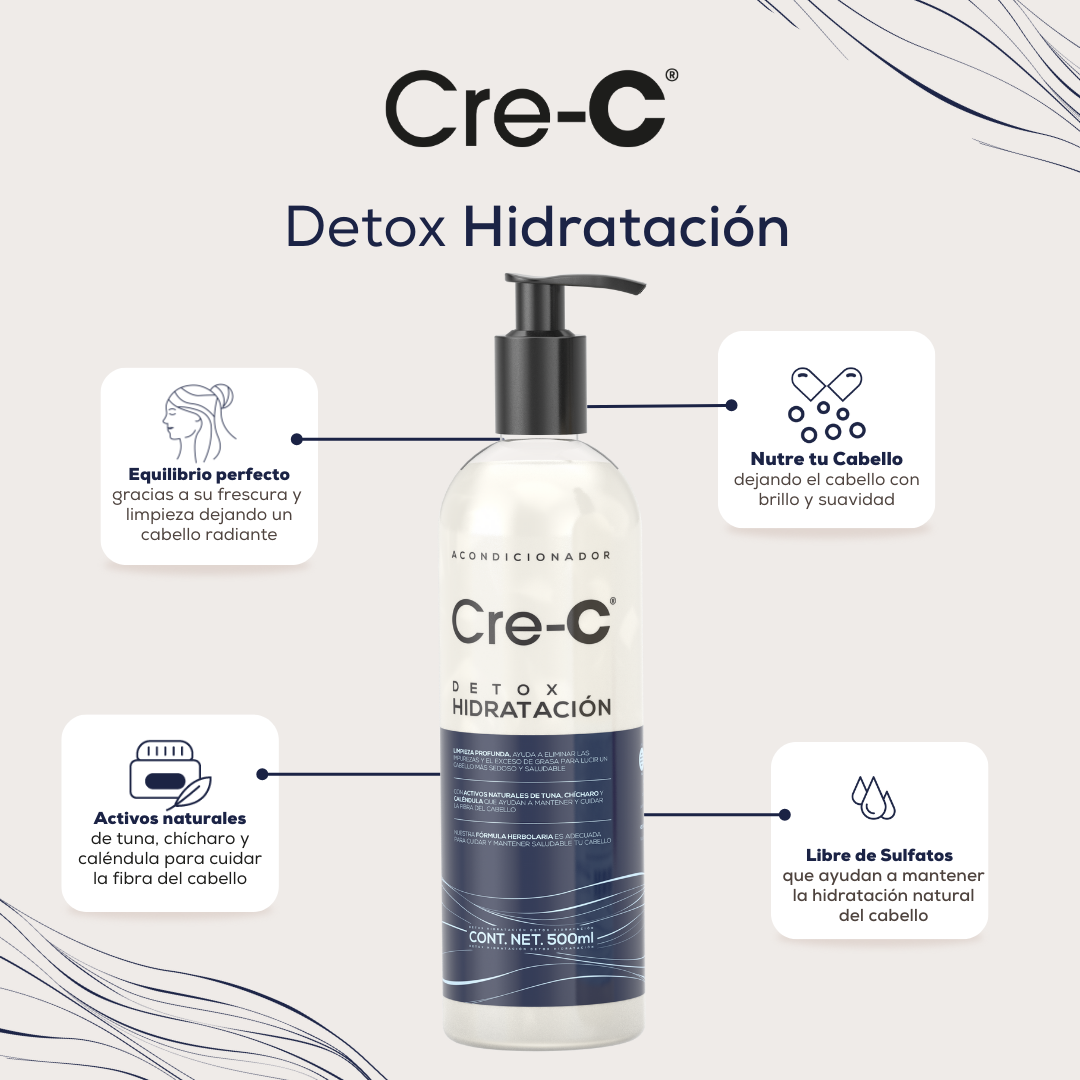 Foto 4 | Acondicionador Cre-c Detox Hidratación 1l