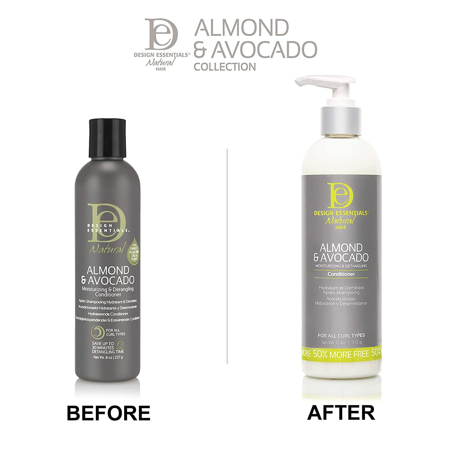 Foto 5 pulgar | Acondicionador Design Essentials Natural Almendra Y Aguacate 350 Ml - Venta Internacional.
