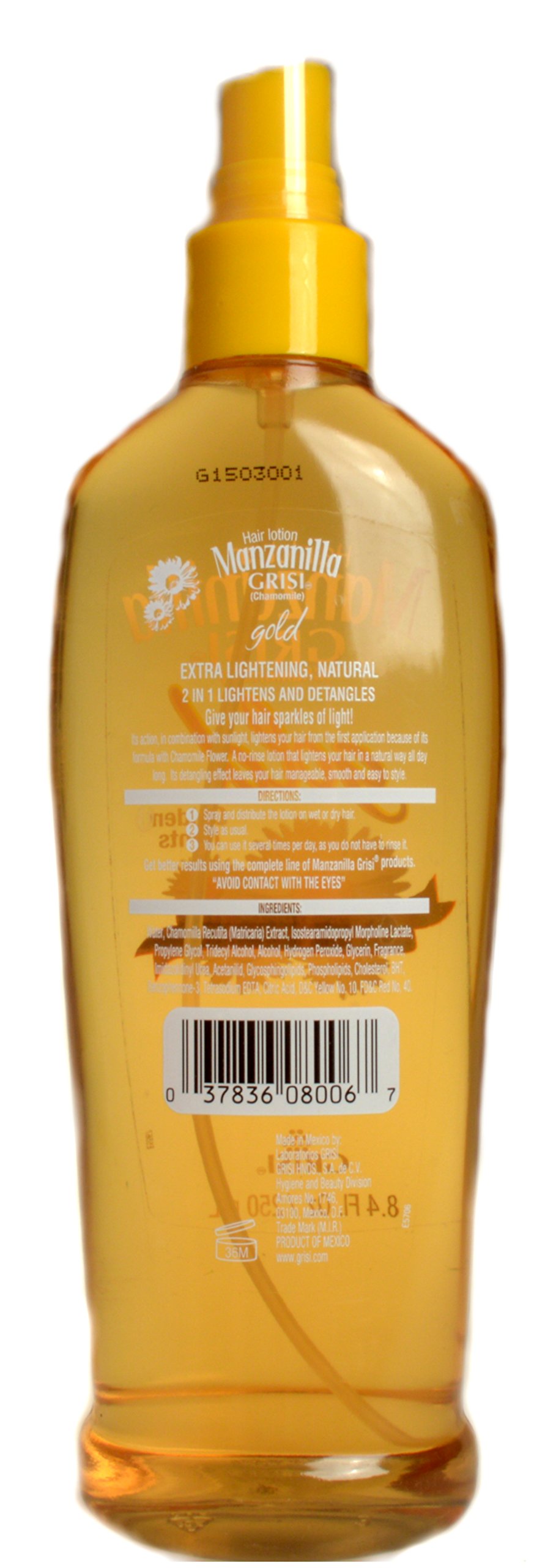 Foto 8 pulgar | Aclarador Y Desenredante Para Cabello Grisi Manzanilla Gold 250ml - Venta Internacional.