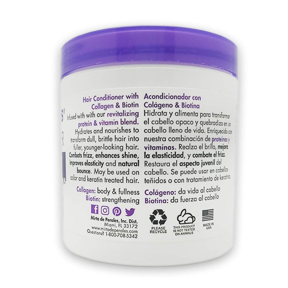 Foto 3 pulgar | Acondicionador Para El Cabello Mirta De Perales Con Colágeno Y Biotina 180 Ml - Venta Internacional.