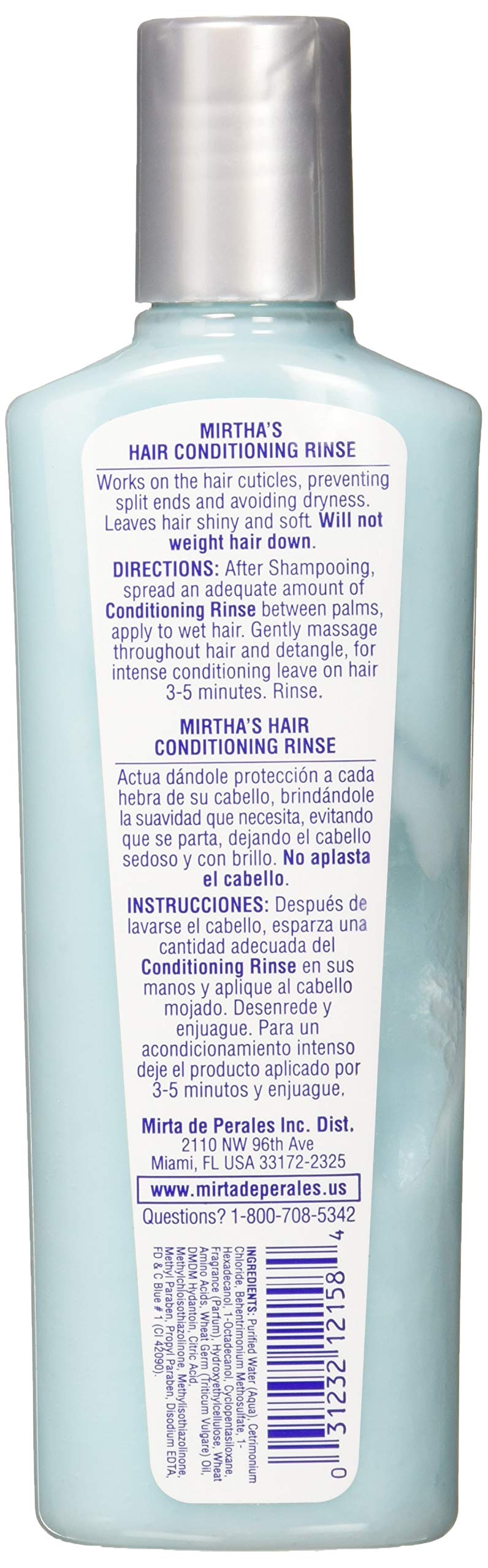 Foto 3 pulgar | Enjuague Acondicionador Para El Cabello Mirta De Perales 240 Ml - Venta Internacional.