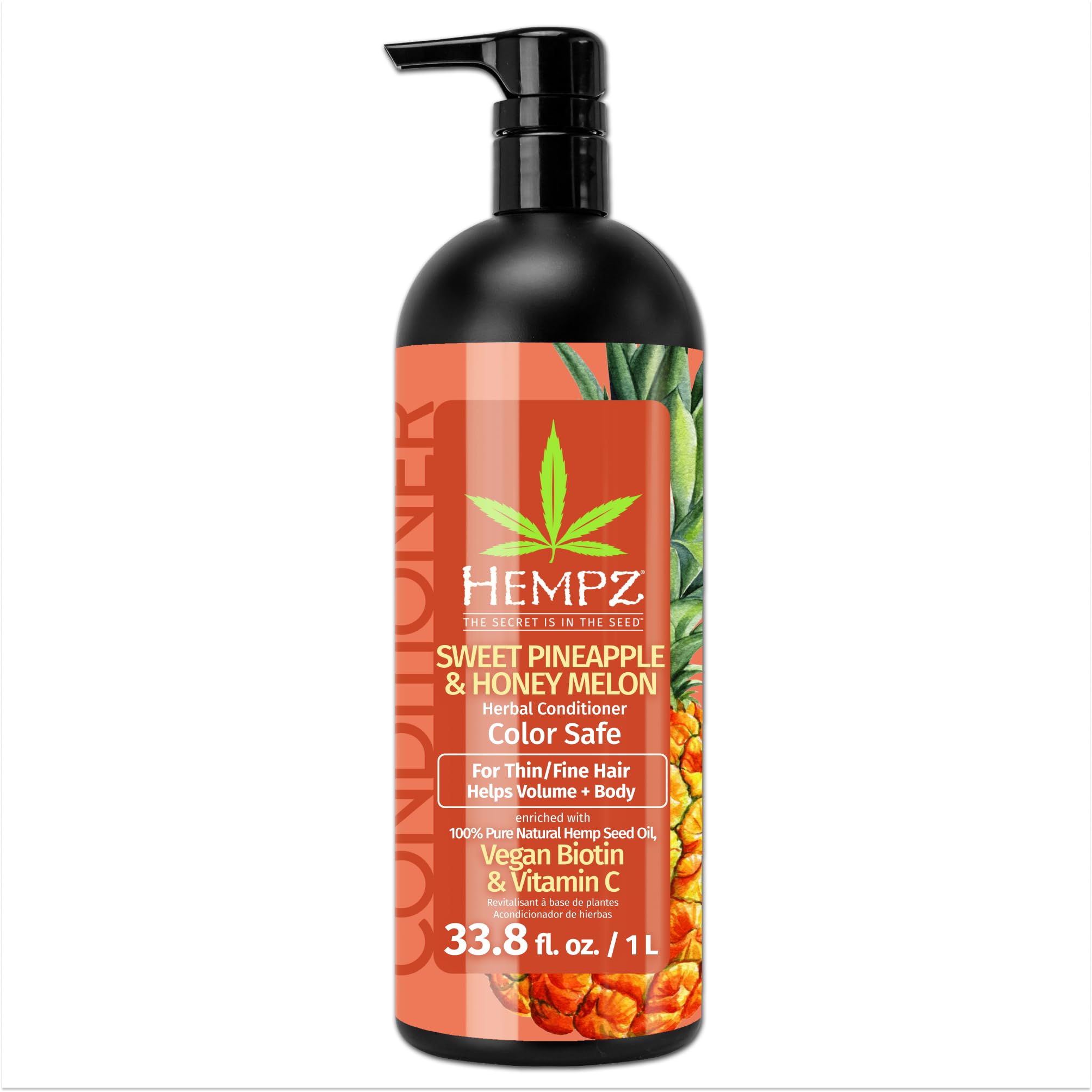 Acondicionador Hempz Biotin Sweet Pineapple & Honey Melon 1l - Venta Internacional.