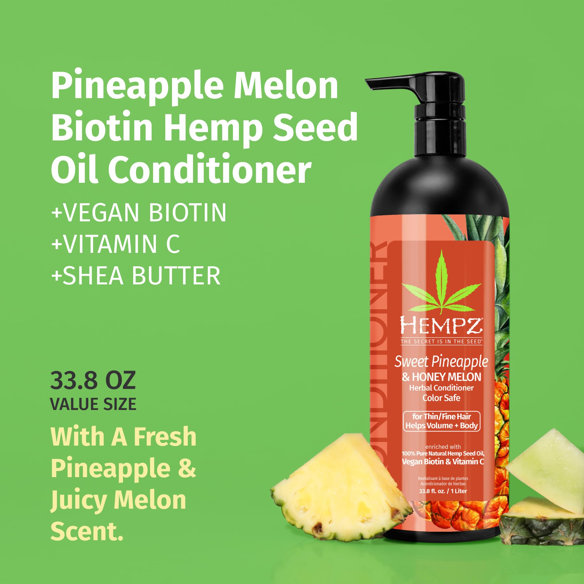 Foto 3 pulgar | Acondicionador Hempz Biotin Sweet Pineapple & Honey Melon 1l - Venta Internacional.