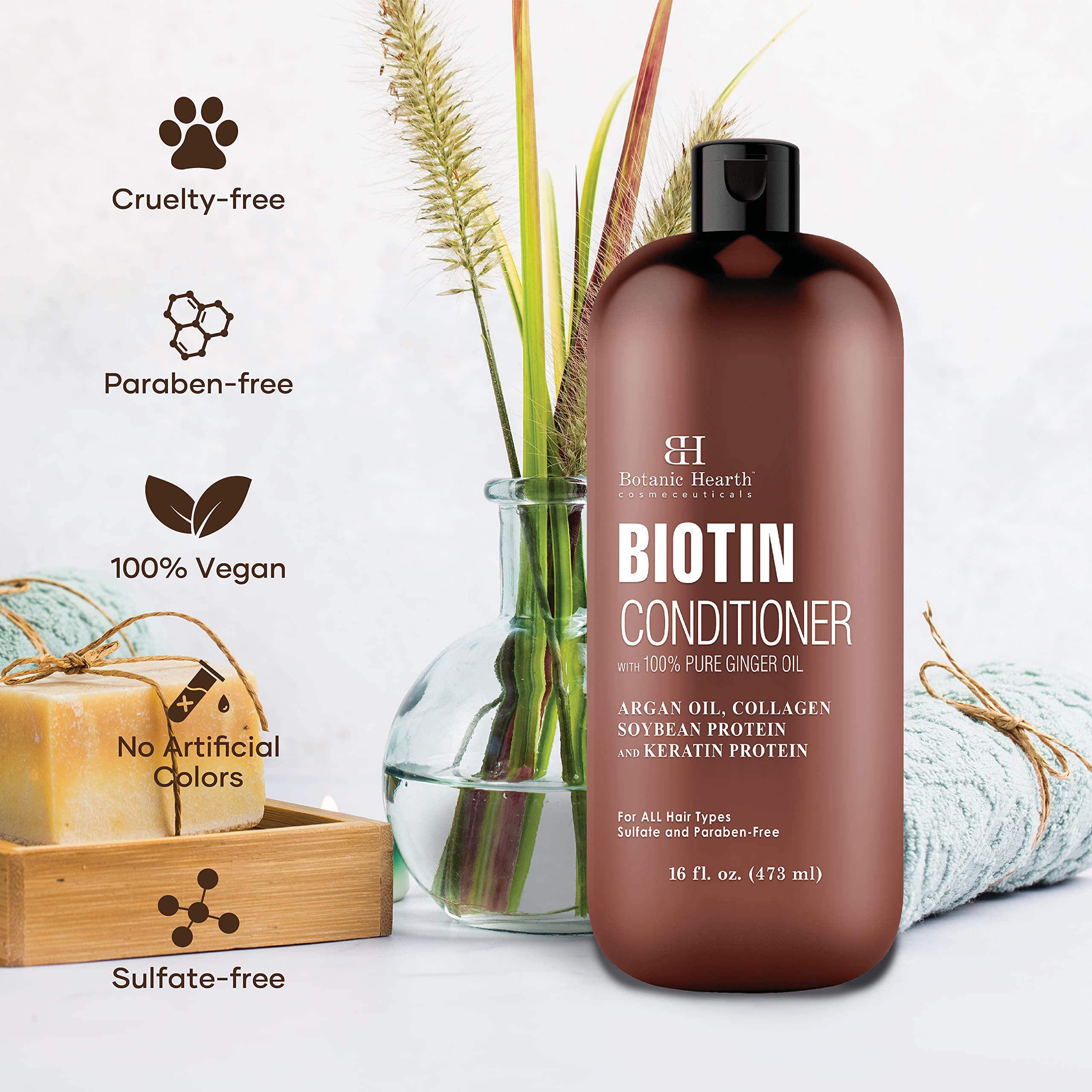 Foto 6 | Acondicionador Botanic Hearth Biotin Con Aceite De Jengibre Y Queratina 48 - Venta Internacional.