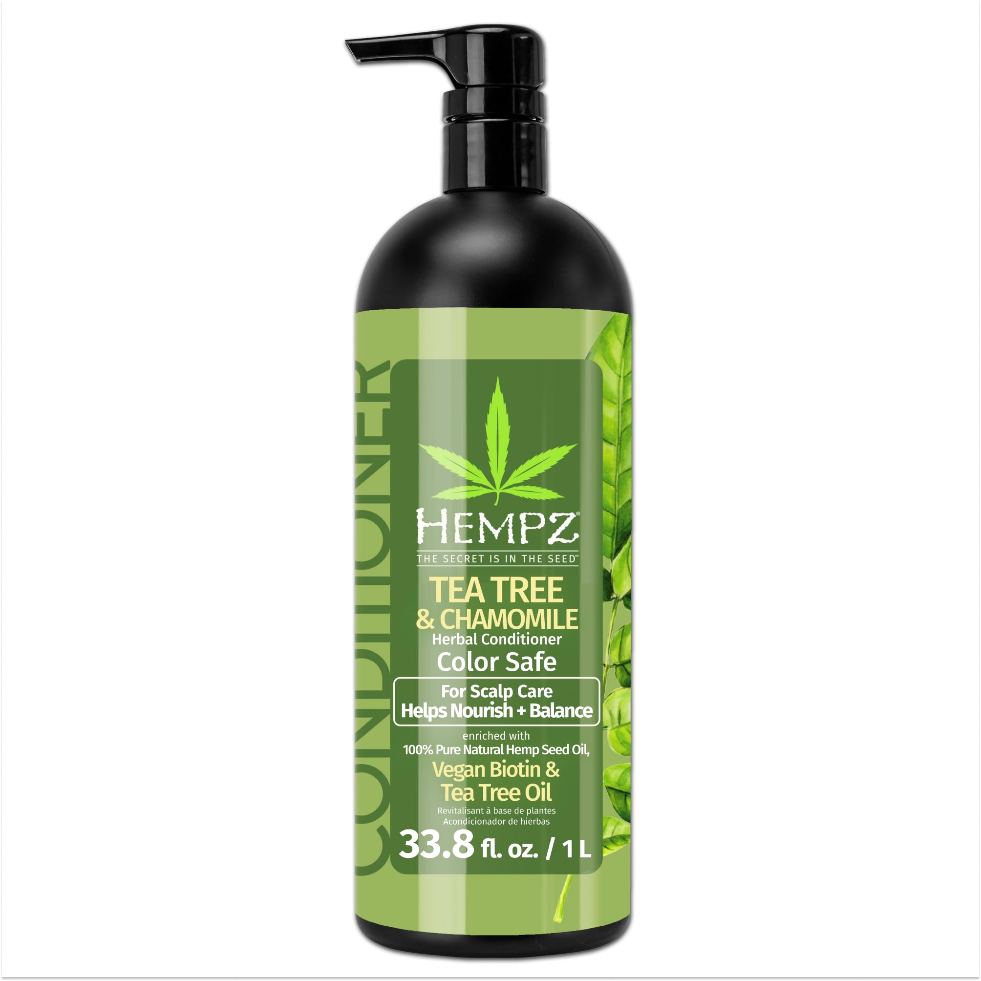 Acondicionador Para El Cabello Hempz Biotin Con Árbol De Té Y Manzanilla, 1 Litro - Venta Internacional.