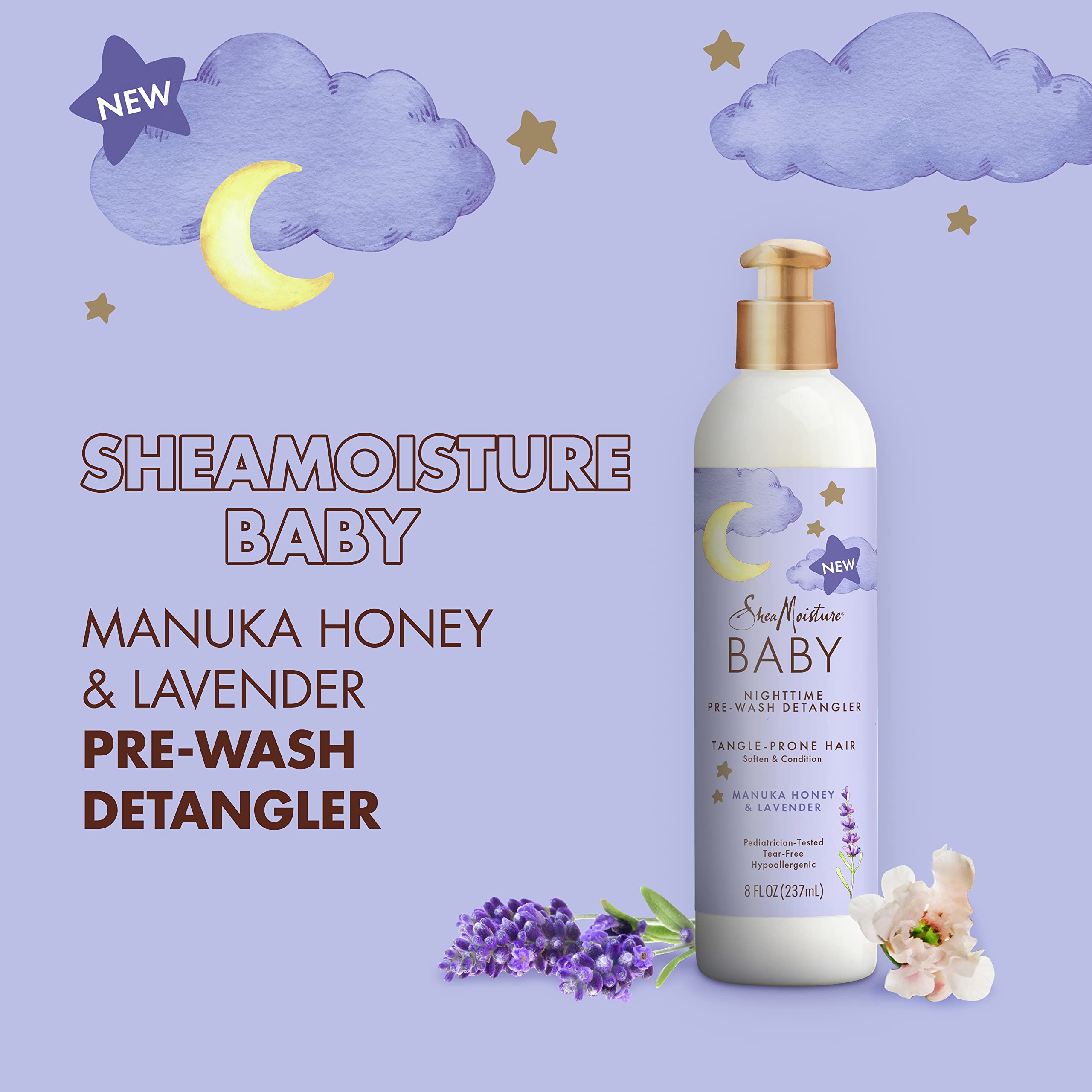 Foto 4 pulgar | Desenredante De Cabello Sheamoisture Baby, Miel De Manuka Y Lavanda, 240 Ml - Venta Internacional.