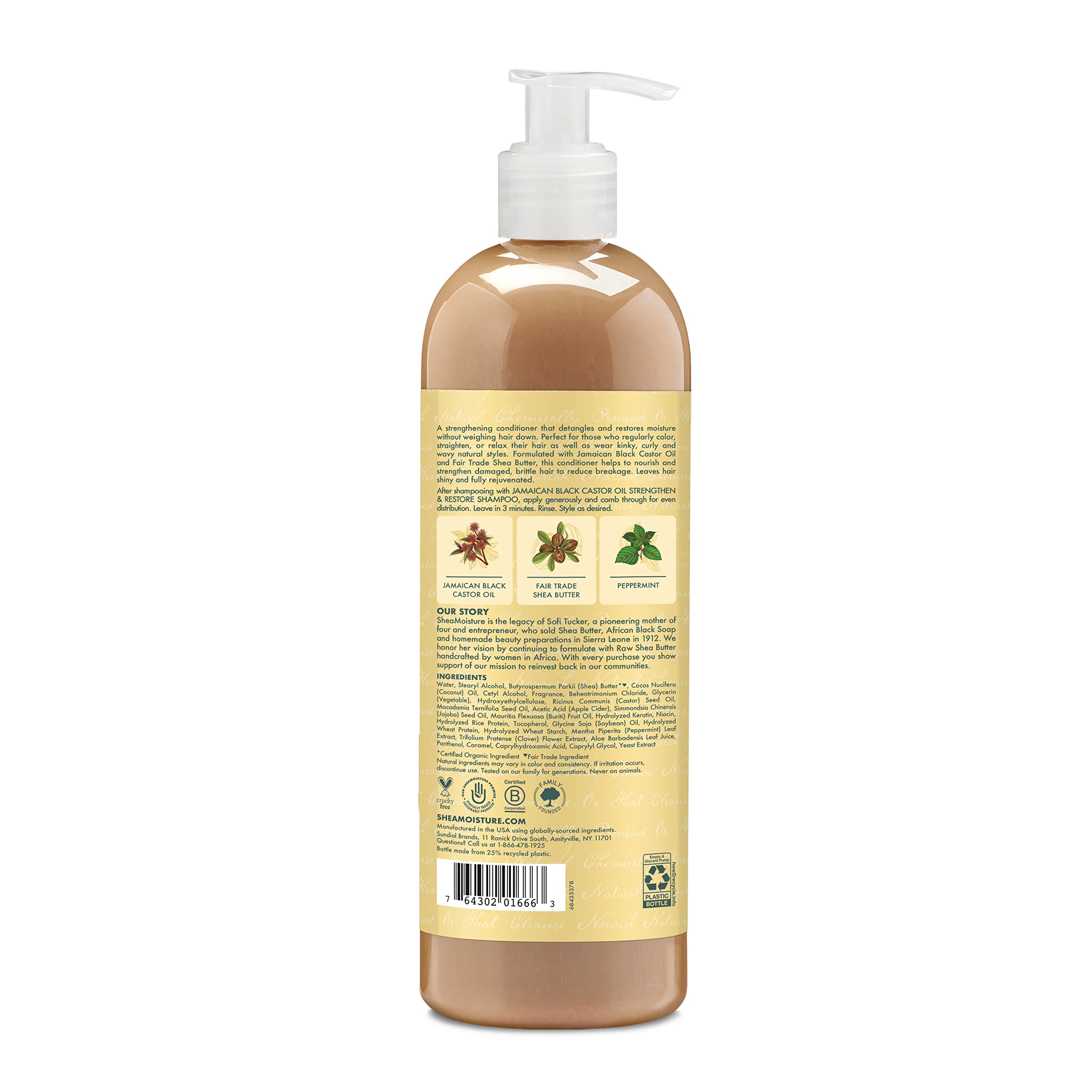 Foto 3 pulgar | Acondicionador Sheamoisture Strengthen Con Aceite De Ricino Negro Jamaicano 700 Ml - Venta Internacional.