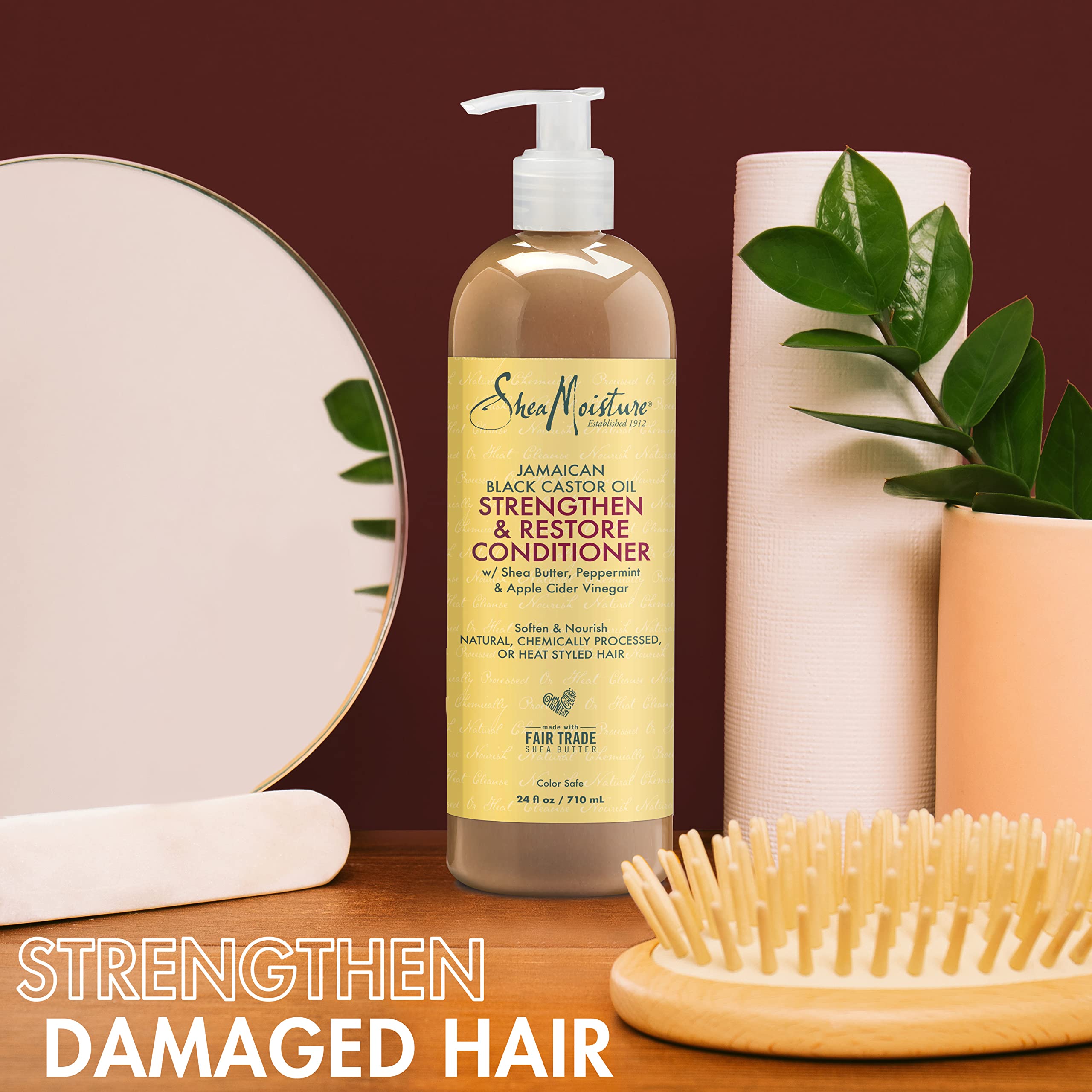 Foto 8 pulgar | Acondicionador Sheamoisture Strengthen Con Aceite De Ricino Negro Jamaicano 700 Ml - Venta Internacional.