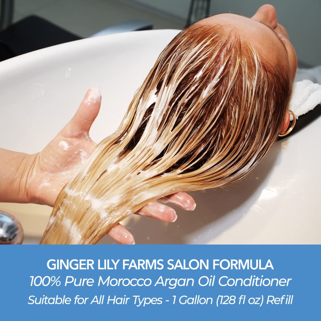 Foto 5 pulgar | Acondicionador Ginger Lily Farms, Aceite De Argán 100% Puro, 3,78 Litros - Venta Internacional.