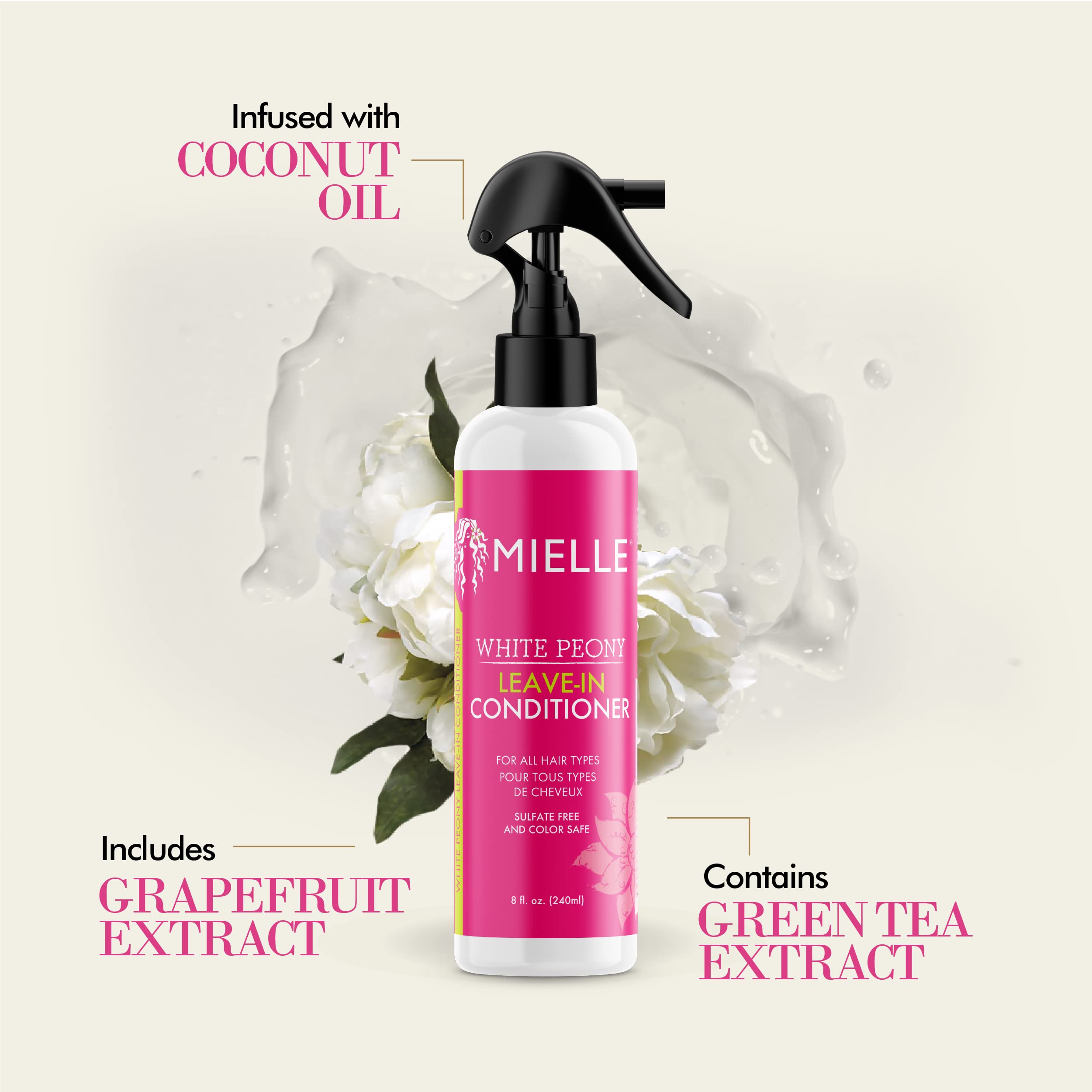Foto 4 pulgar | Acondicionador Sin Enjuague Mielle Organics White Peony 240 Ml - Venta Internacional.