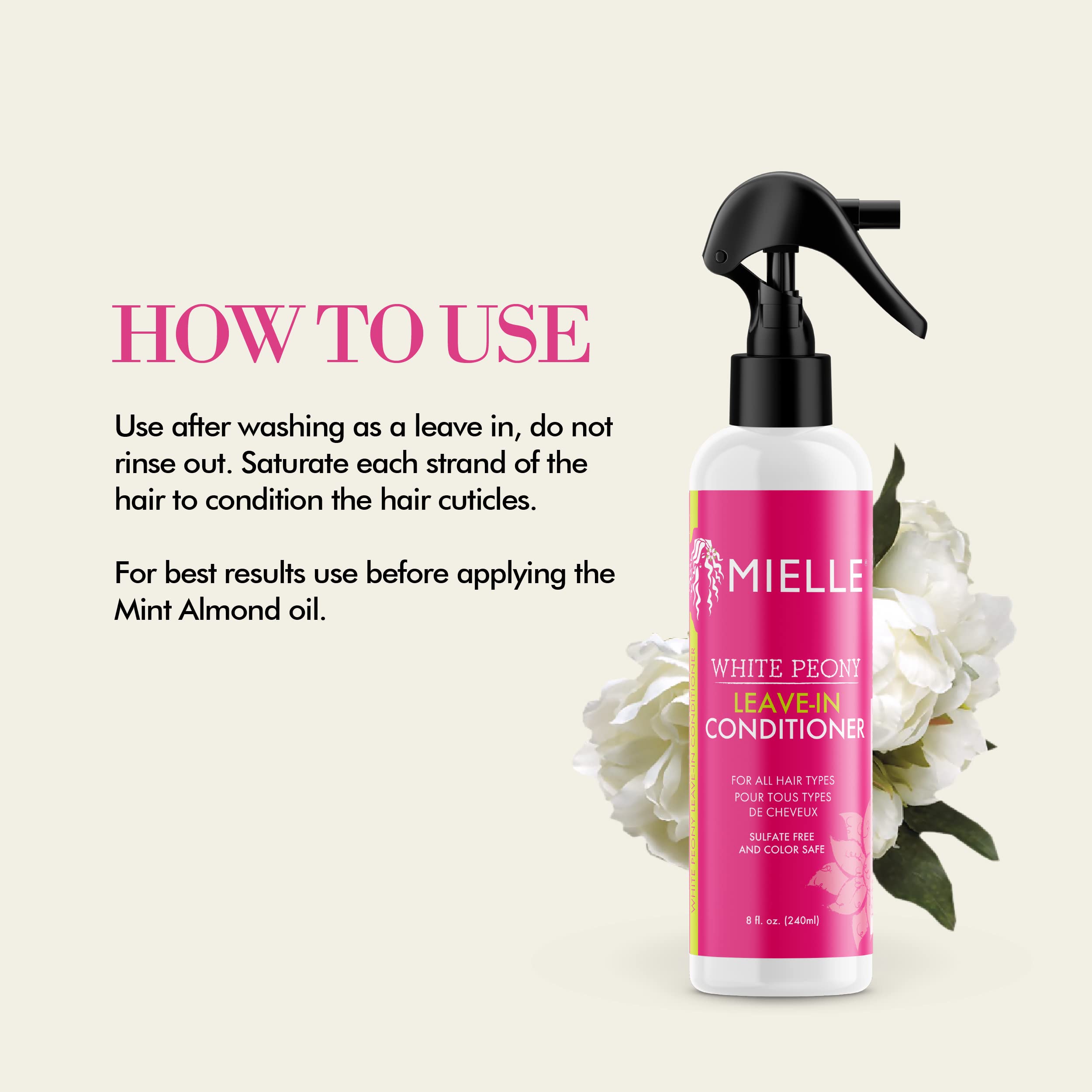 Foto 6 pulgar | Acondicionador Sin Enjuague Mielle Organics White Peony 240 Ml - Venta Internacional.