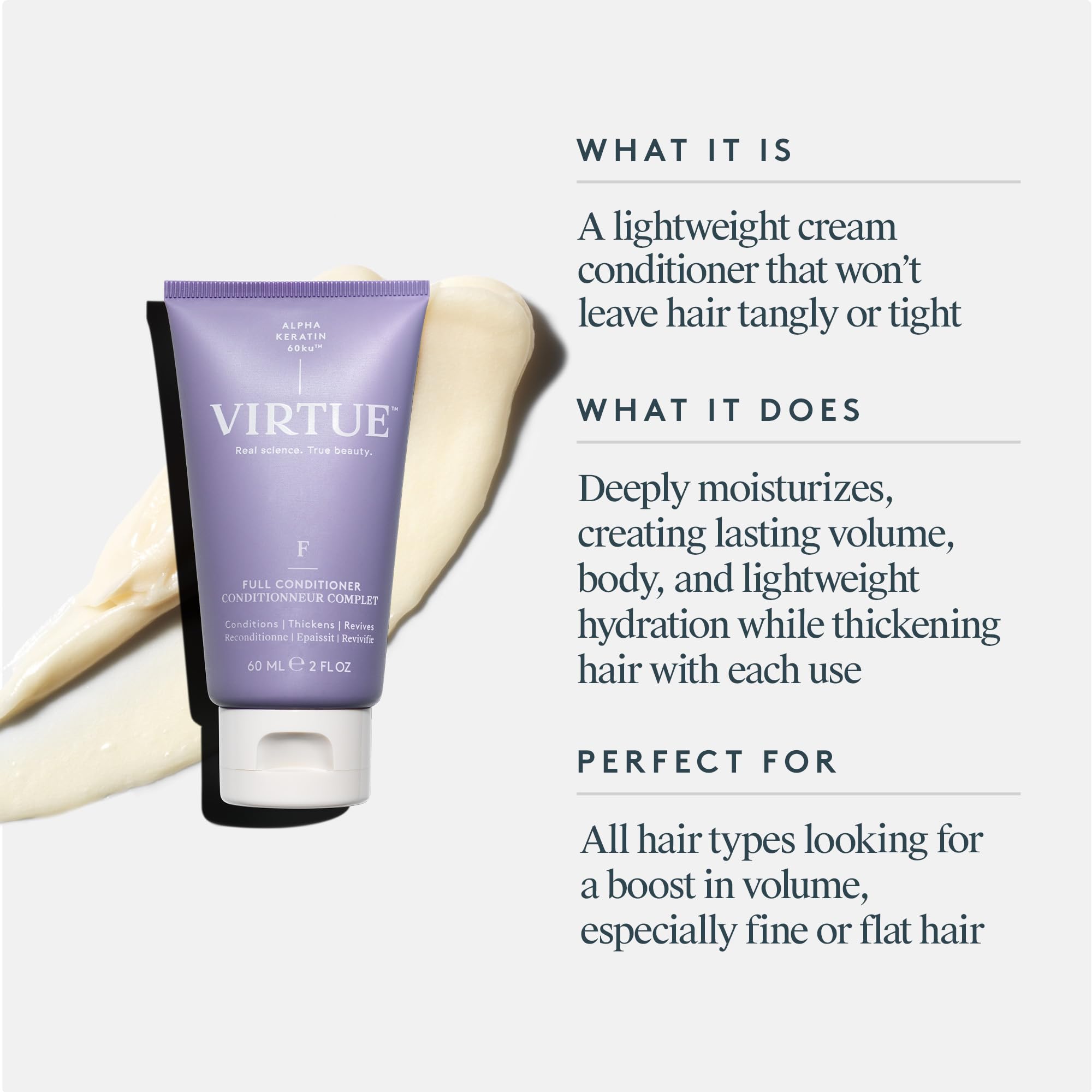 Foto 2 | Acondicionador Virtue Full Voluminizing Para Espesar El Cabello, 240 Ml - Venta Internacional.