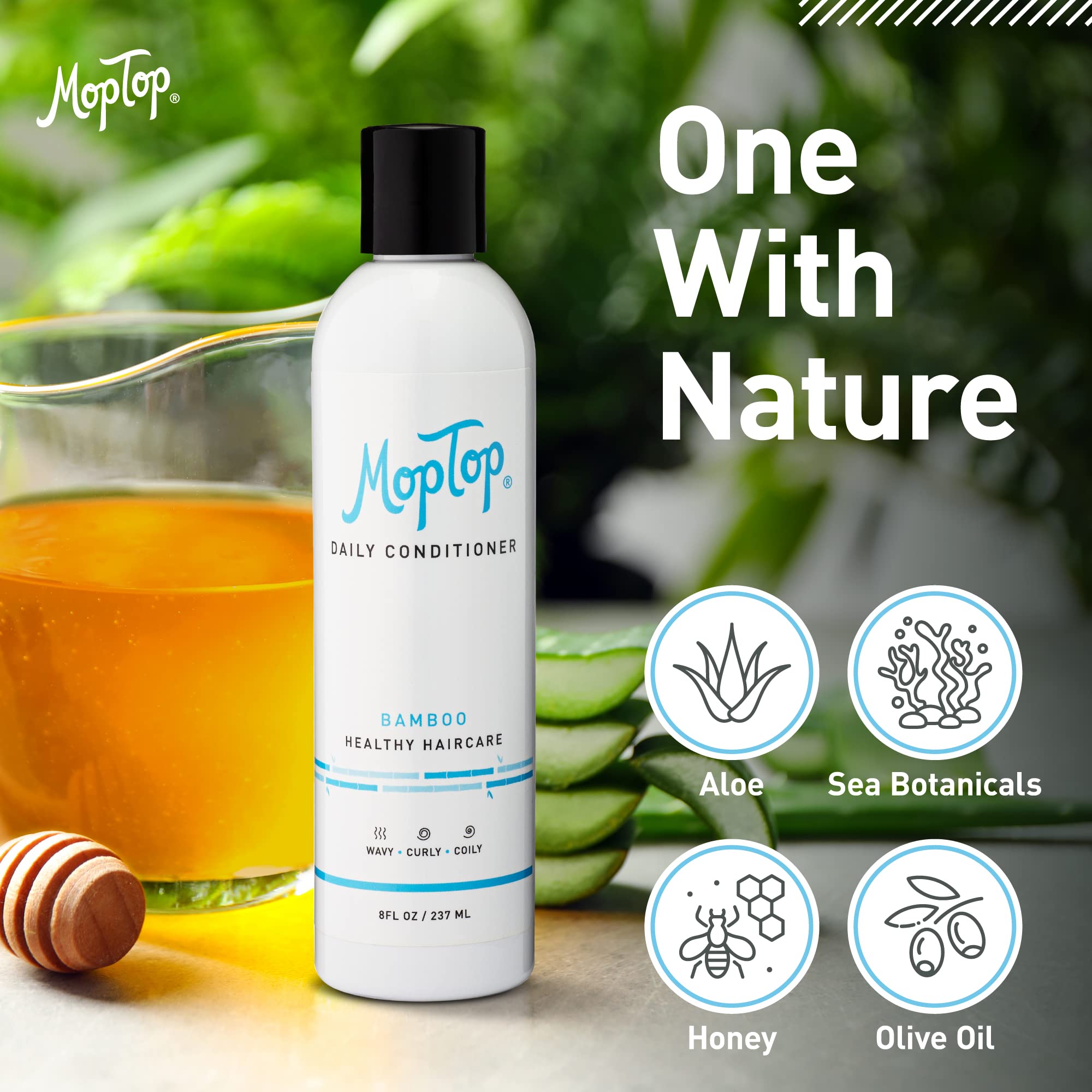 Foto 5 pulgar | Acondicionador Moptop, Hidratante Natural Diario Para Cabello, 240 Ml - Venta Internacional.